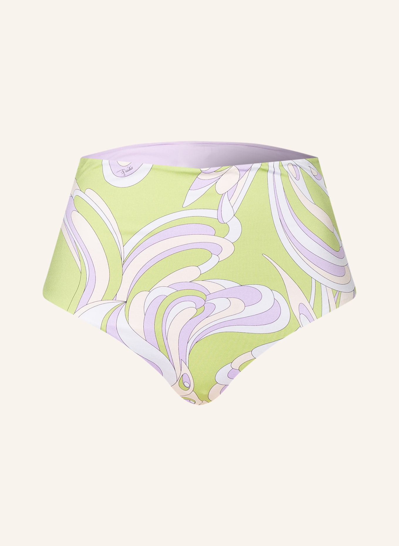 PUCCI Bikini bottoms, Color: LIGHT GREEN/ LIGHT PURPLE/ CREAM (Image 1)