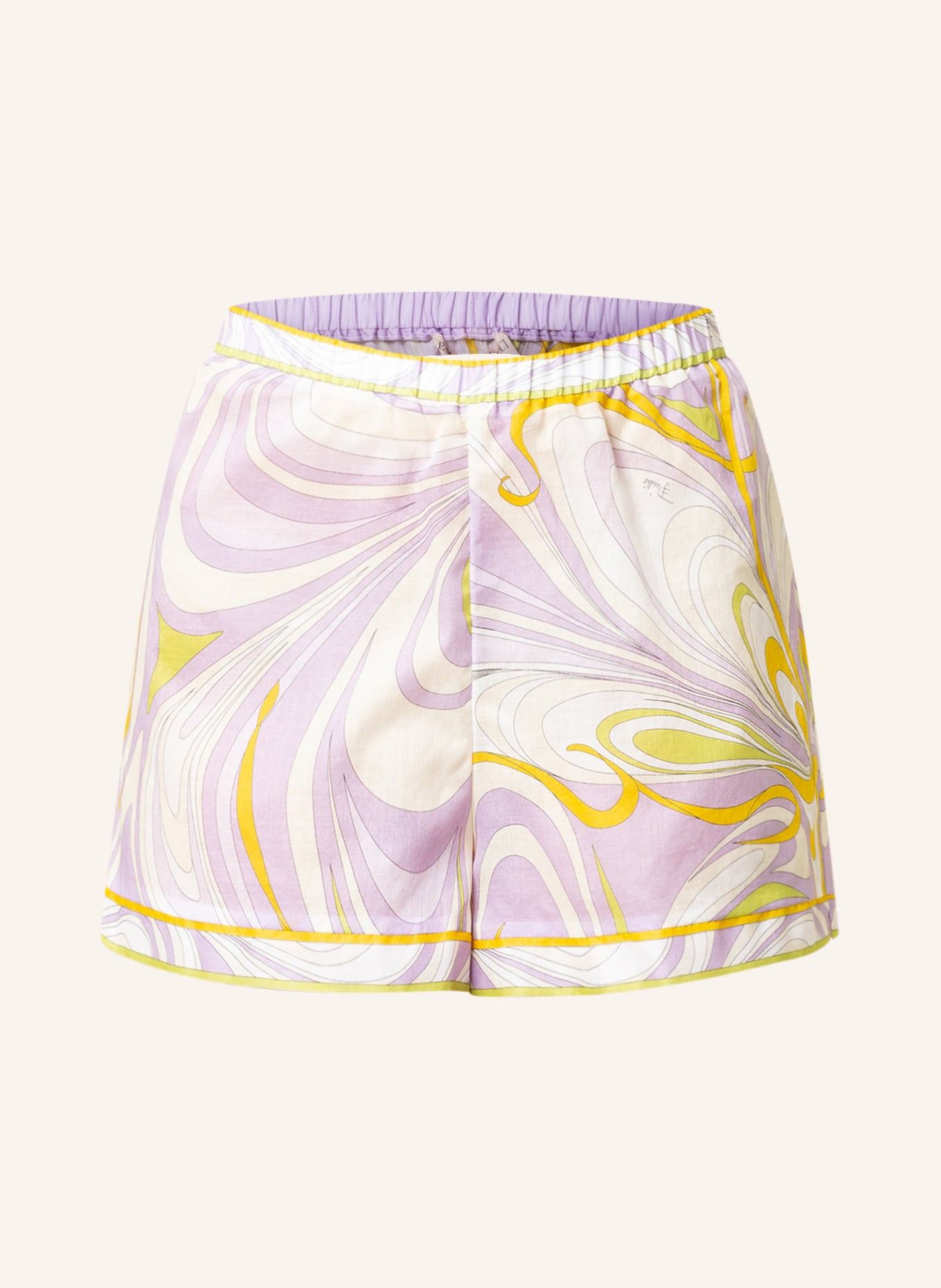 PUCCI Shorts, Color: LIGHT PURPLE/ WHITE/ YELLOW (Image 1)