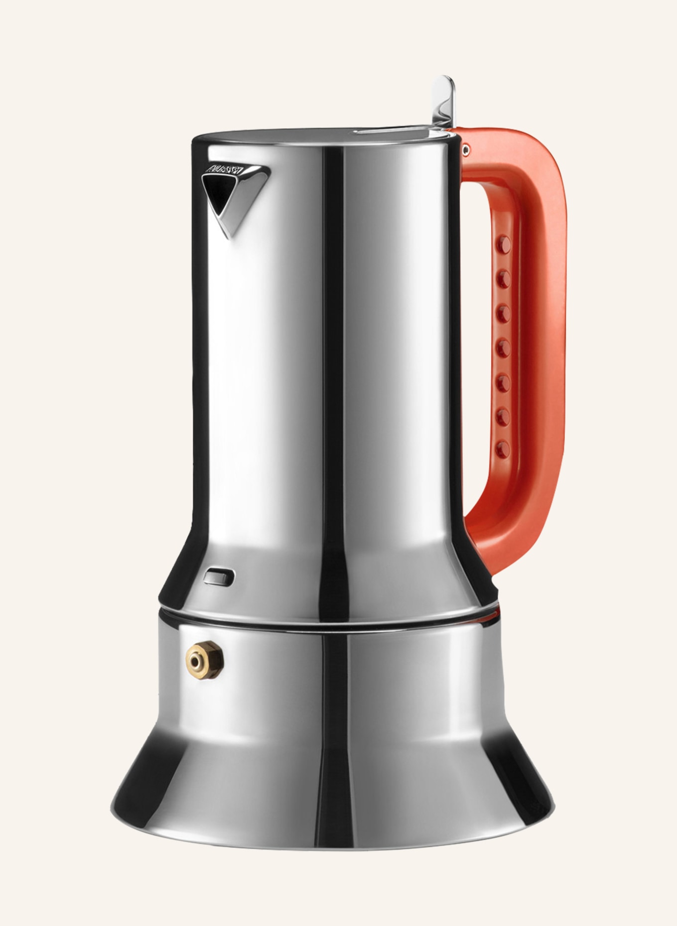 ALESSI Espressokocher 9090, Farbe: SILBER/ ROT (Bild 2)