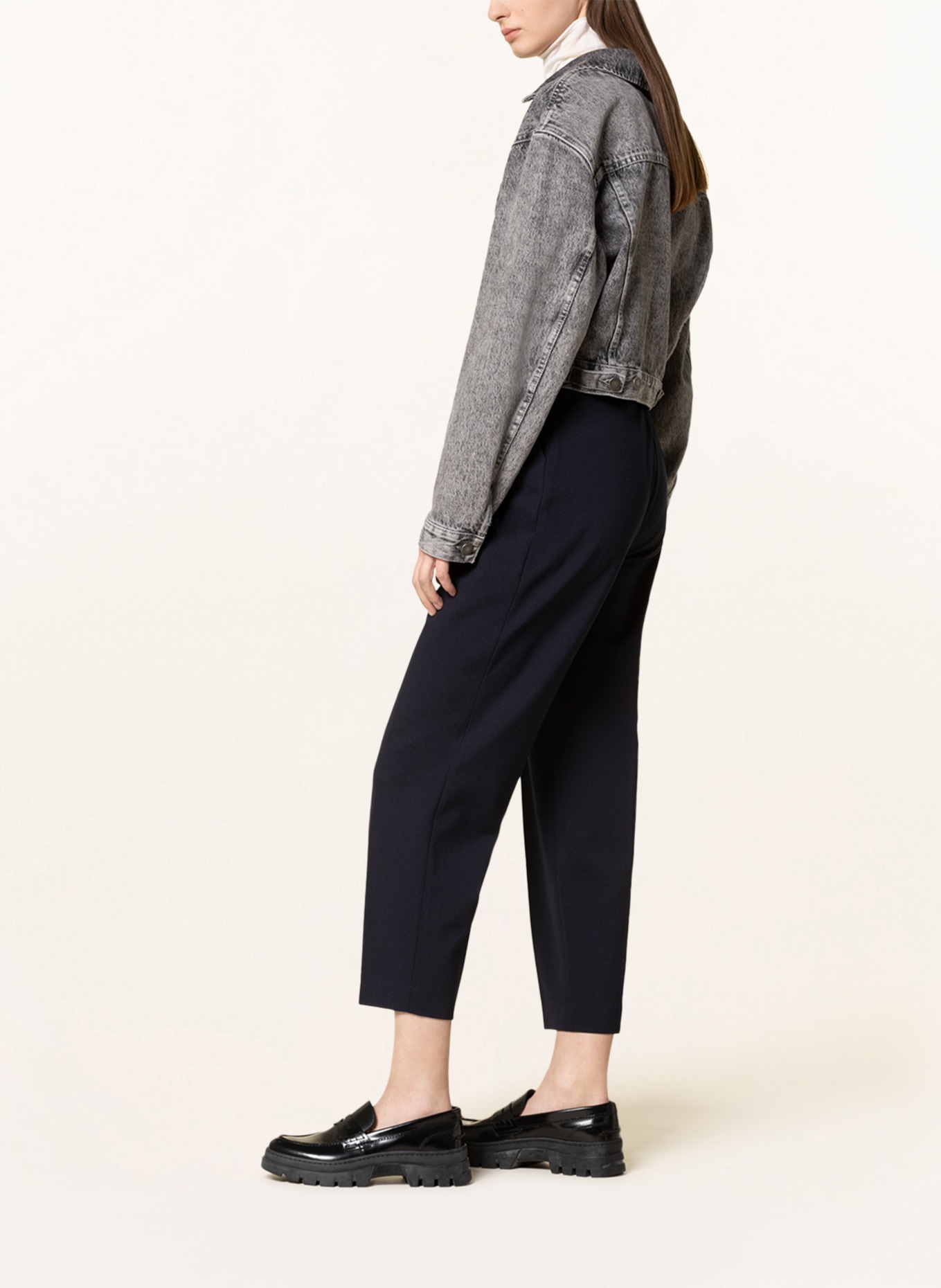 WHISTLES 7/8 trousers LILA, Color: DARK BLUE (Image 4)