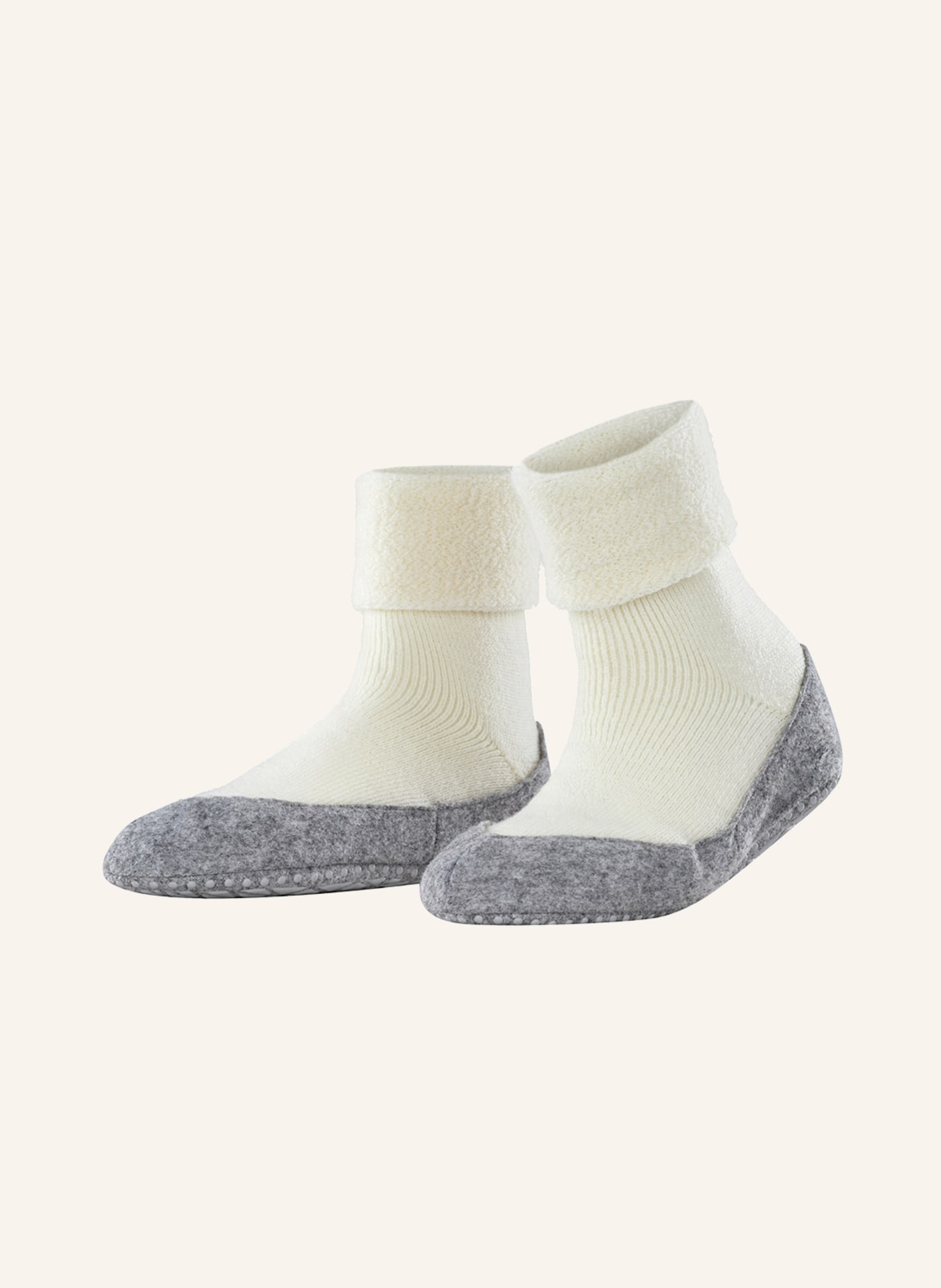 FALKE Protiskluzové ponožky COSYSHOE z merino vlny, Barva: 2049 OFF-WHITE (Obrázek 1)