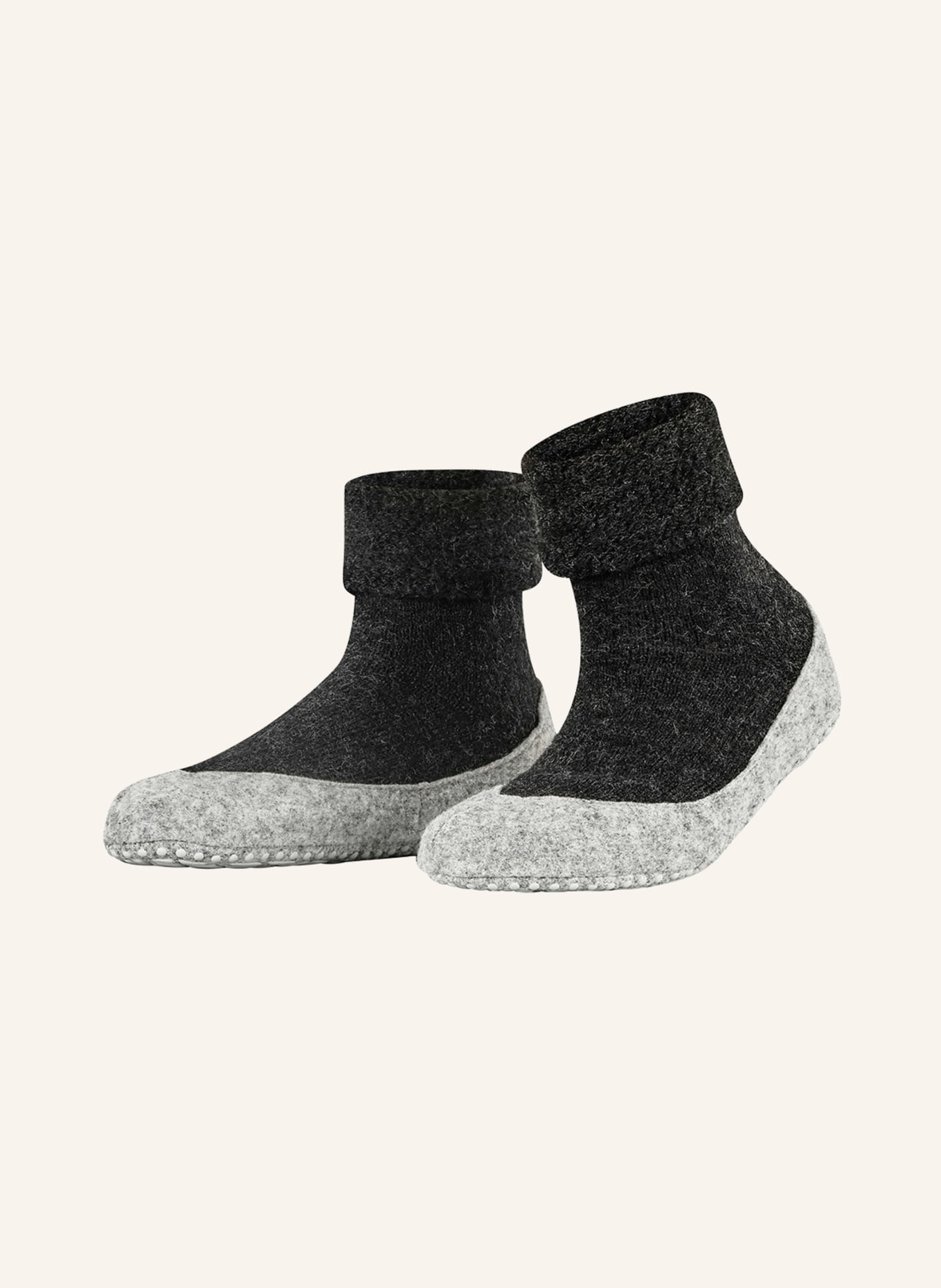FALKE Stoppersocken COSYSHOE aus Merinowolle: 3099 ANTHRACITE MEL.