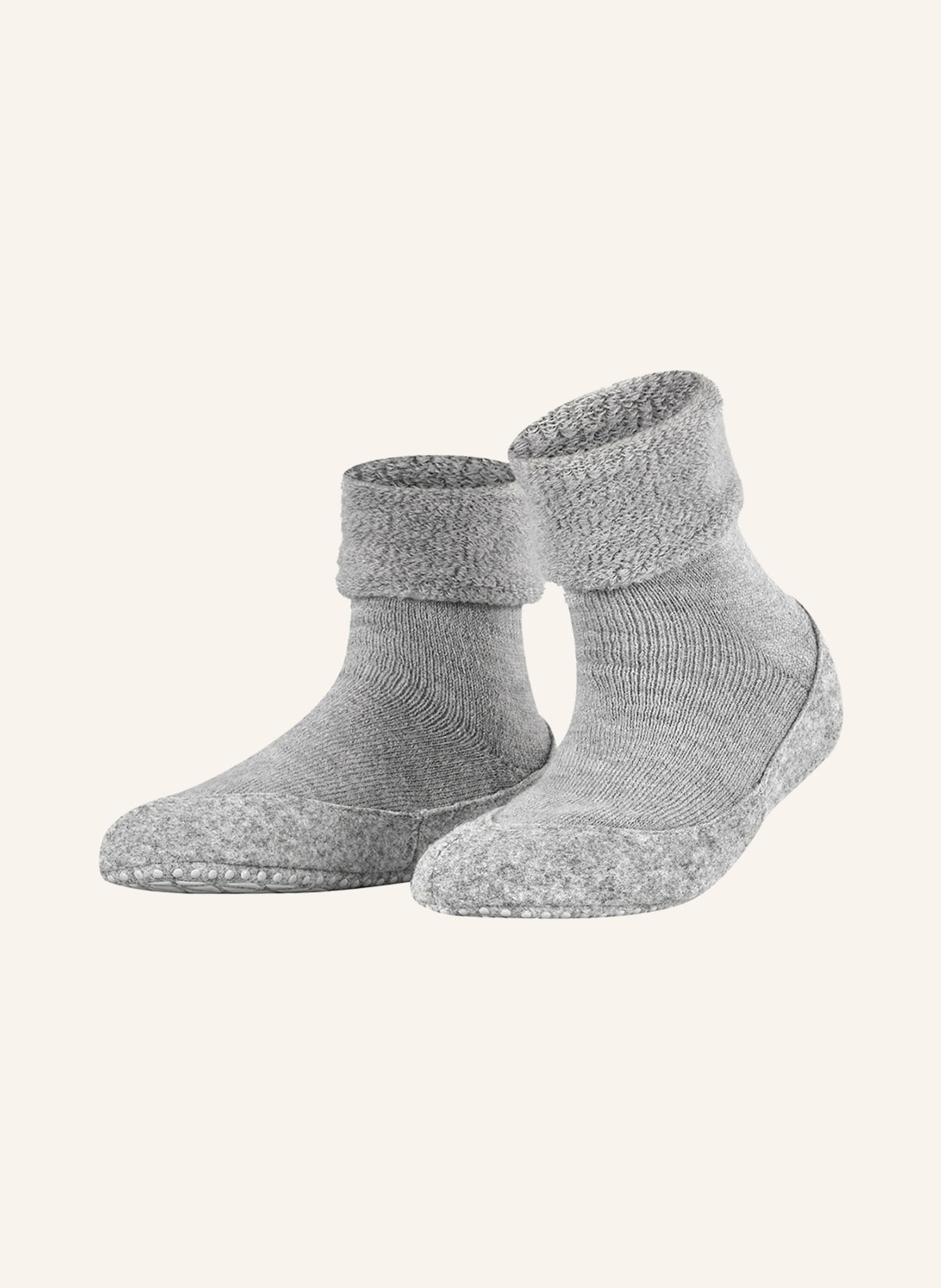 FALKE Stoppersocken COSYSHOE aus Merinowolle: 3400 LIGHT GREY