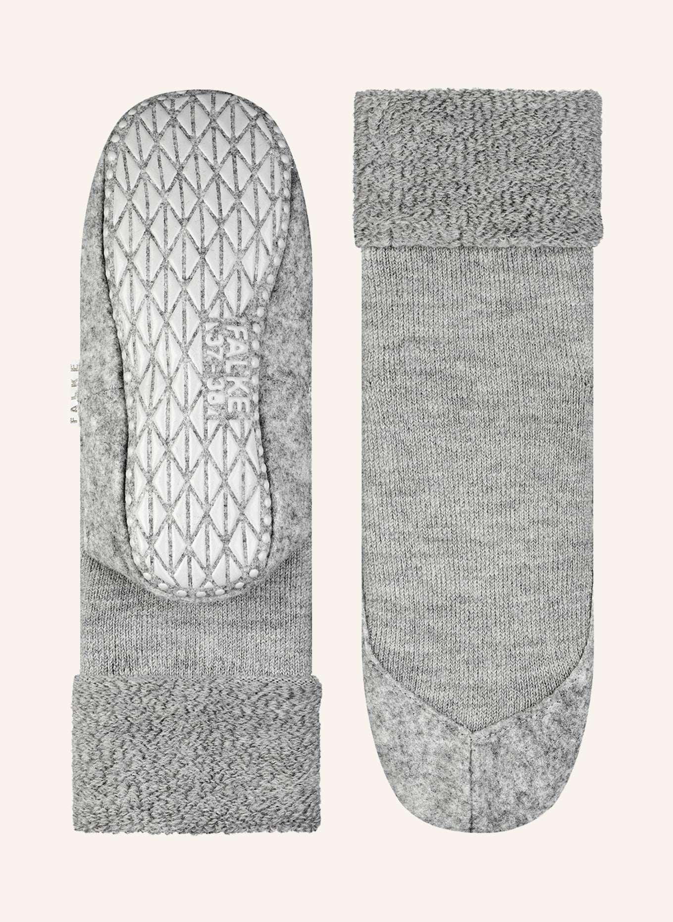 FALKE Stoppersocken COSYSHOE aus Merinowolle: 3400 LIGHT GREY