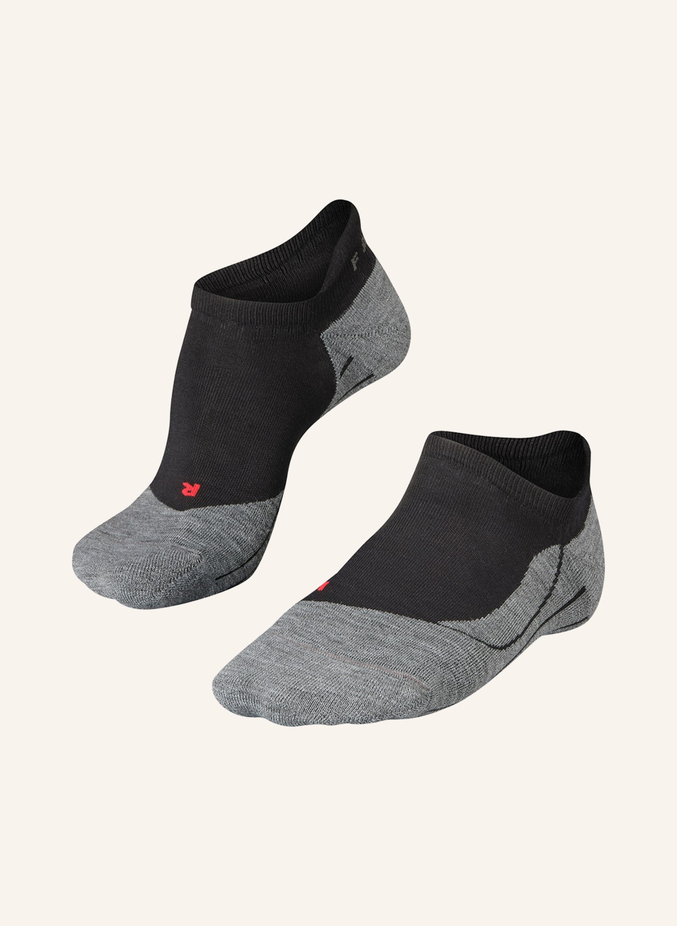 FALKE Laufsocken RU4 INVISIBLE: SCHWARZ / GRAU