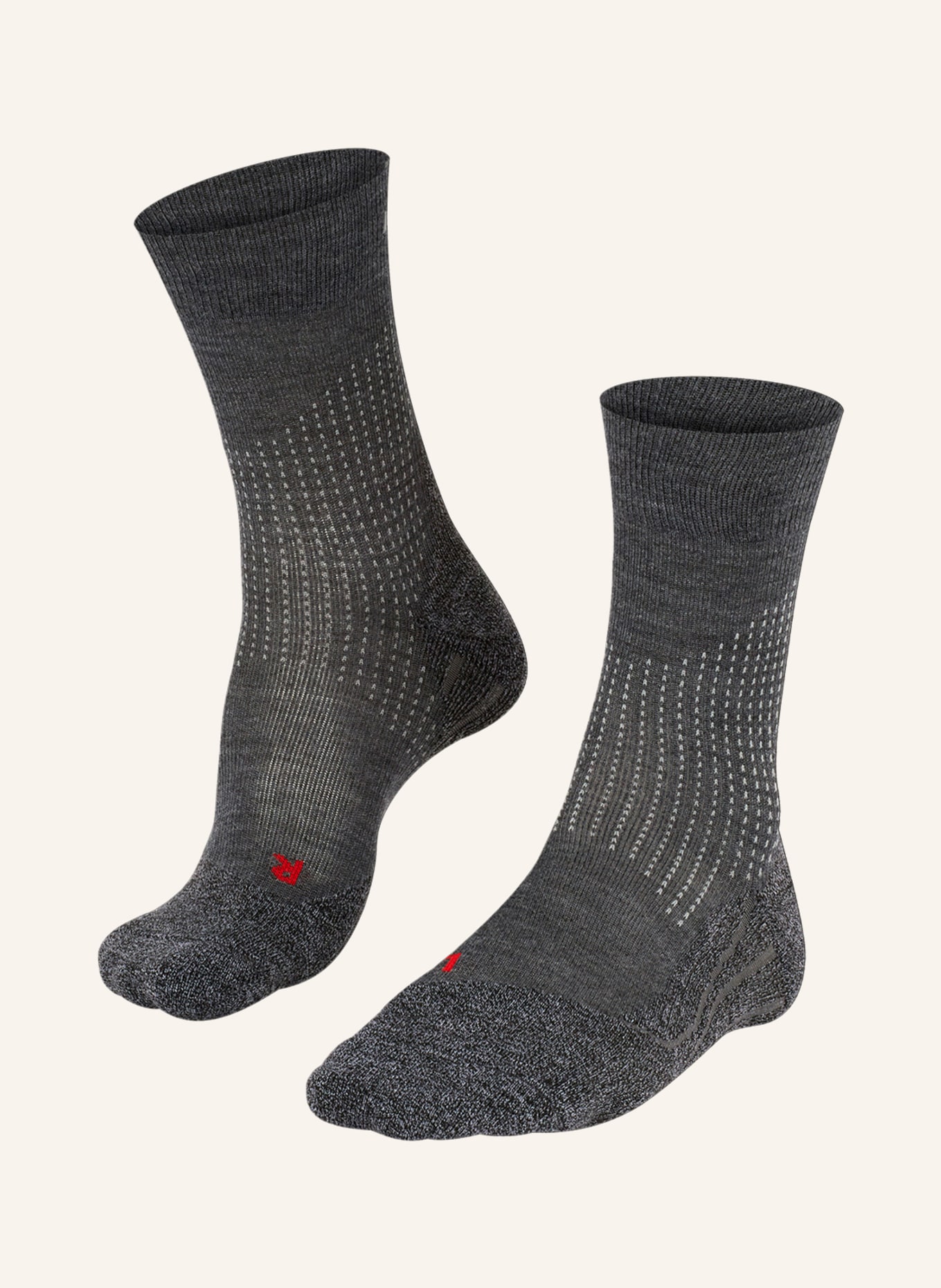 FALKE Running socks STABILIZING WOOL, Color: 3180 ASPHALT MEL. (Image 1)