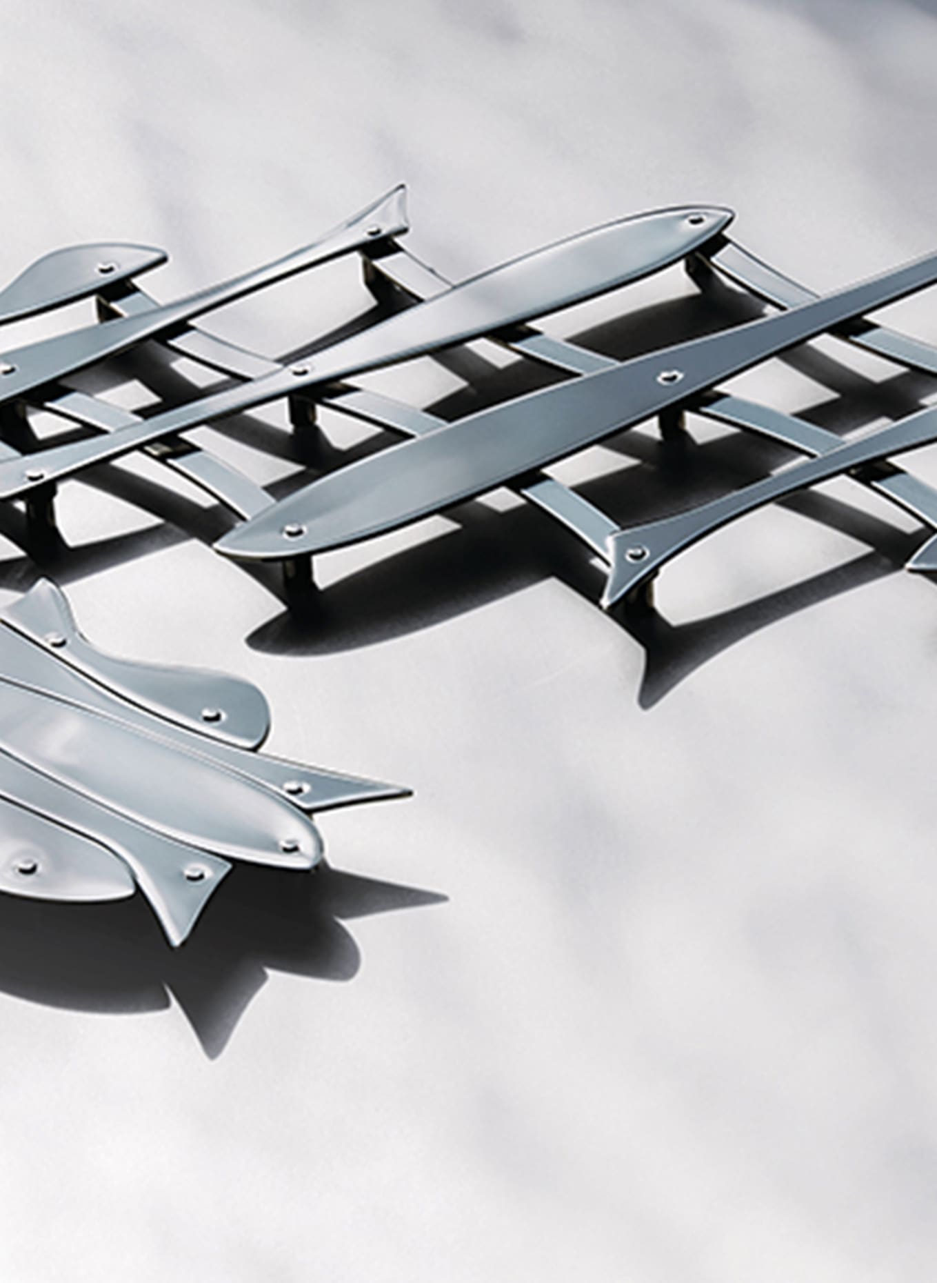 ALESSI Topfuntersetzer PESCHER: SILBER
