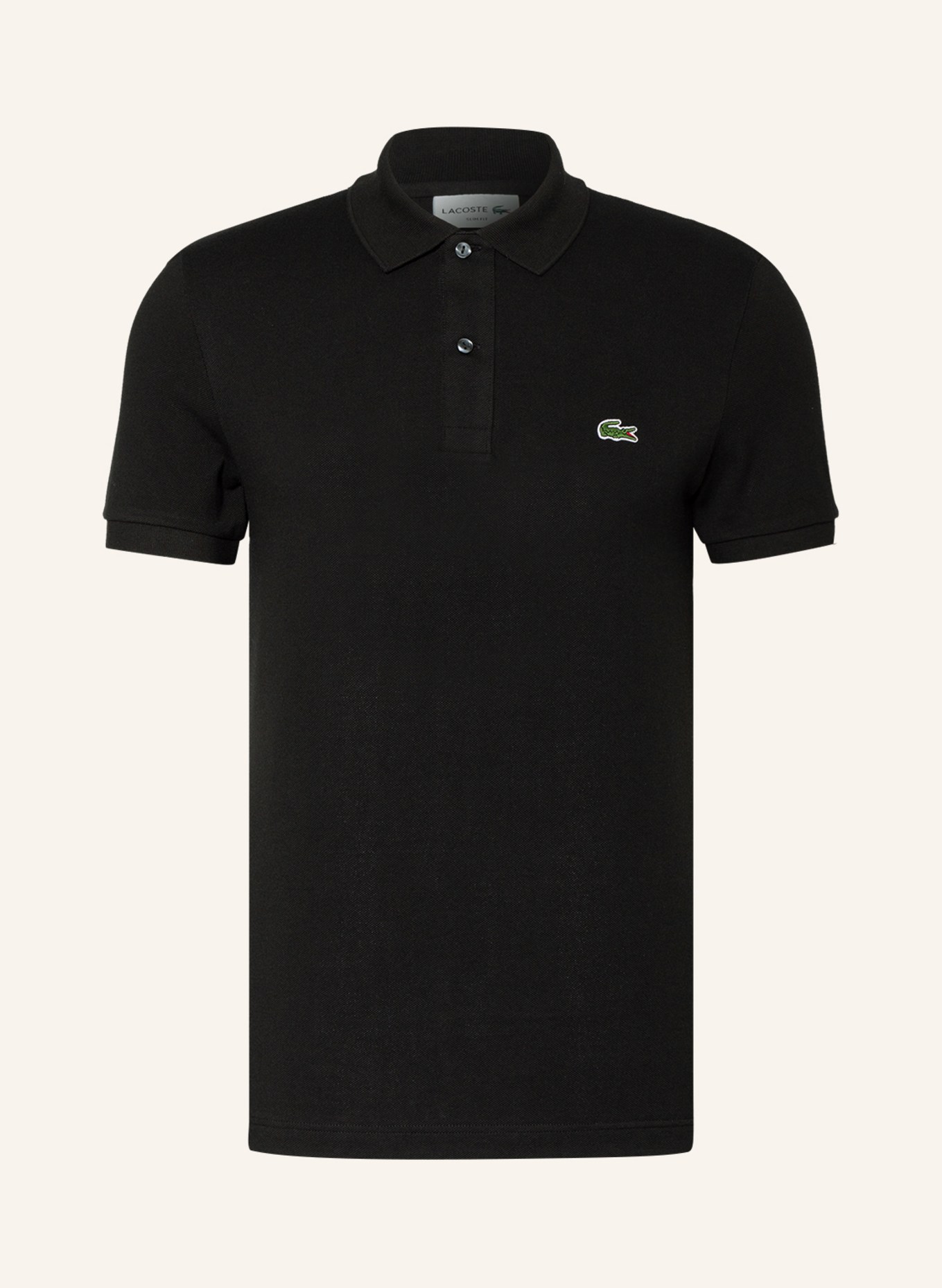 LACOSTE Piqué-Poloshirt Slim Fit, Farbe: SCHWARZ (Bild 1)