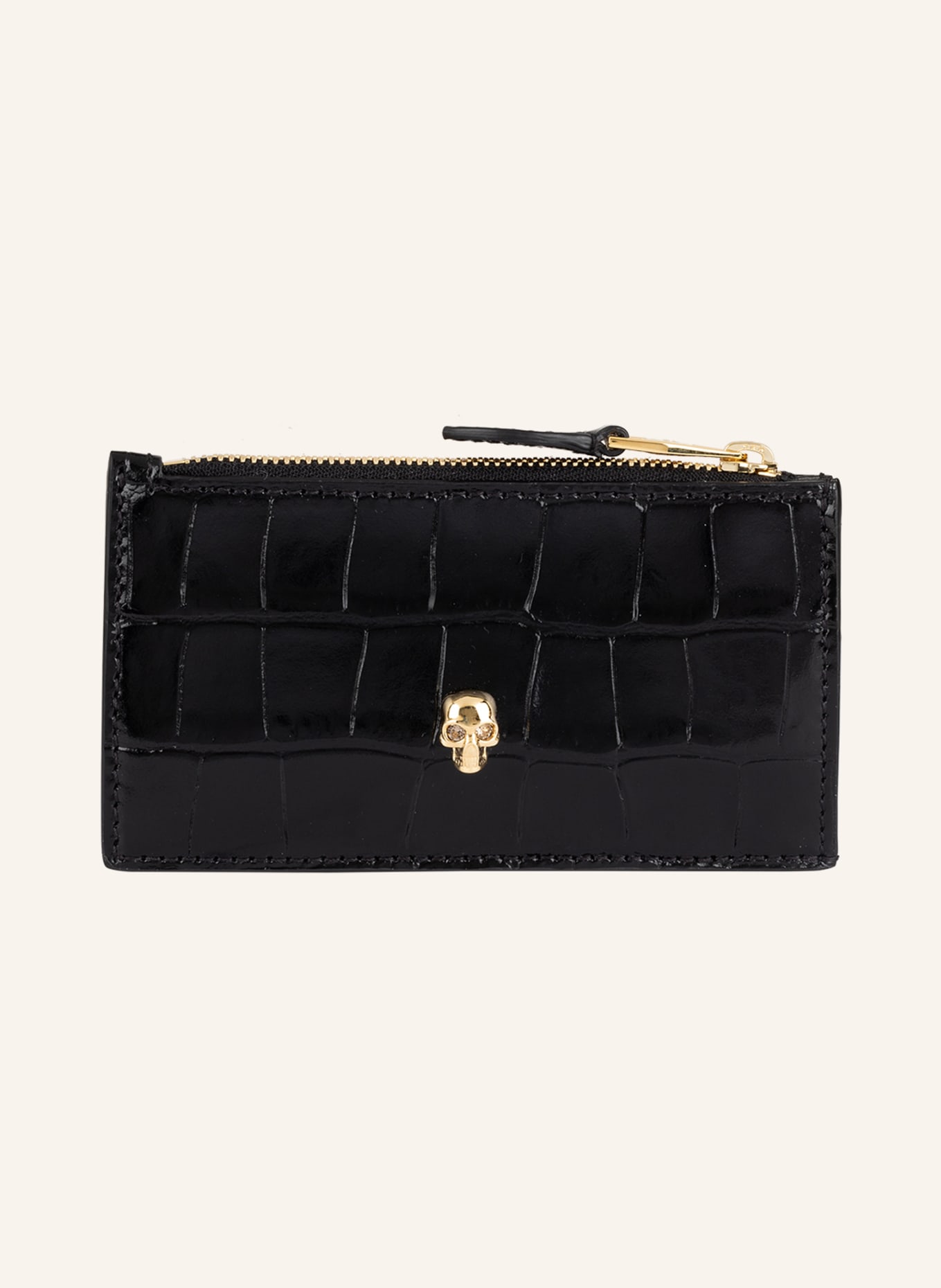 Alexander McQUEEN Card case with coin compartment, Color: BLACK (Image 1)