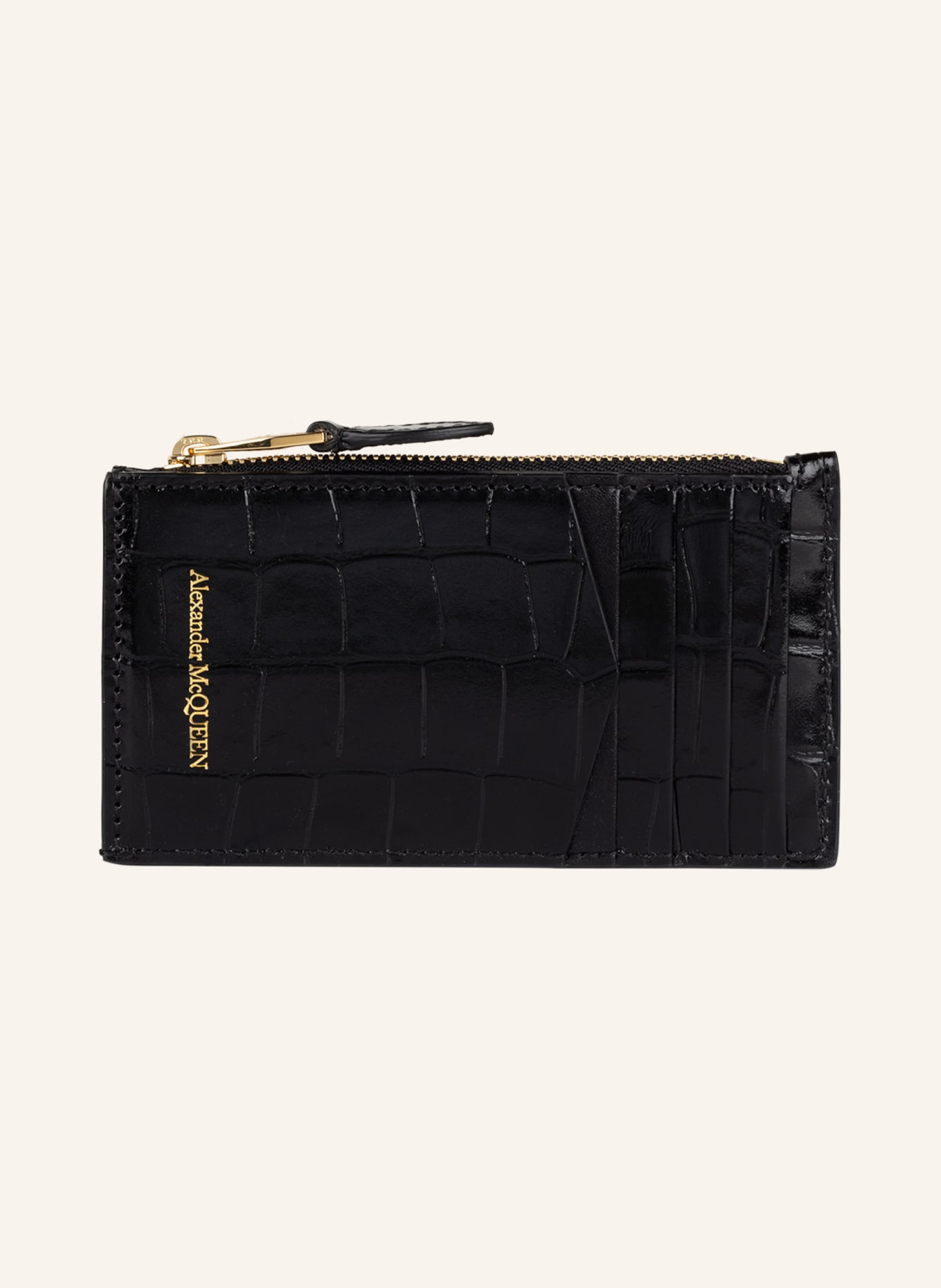 Alexander McQUEEN Card case with coin compartment, Color: BLACK (Image 2)