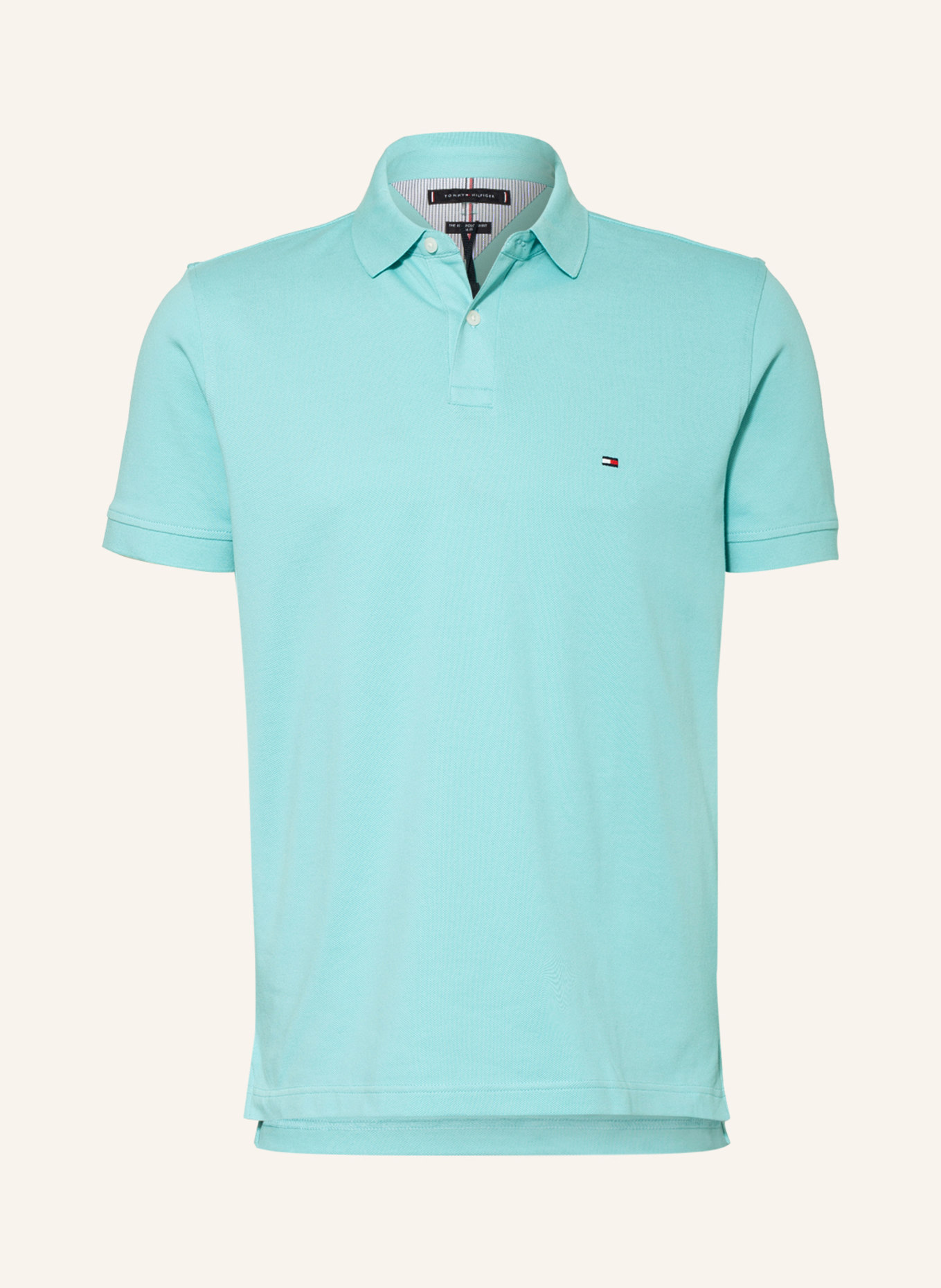 TOMMY HILFIGER Piqué polo shirt regular fit: TURQUOISE