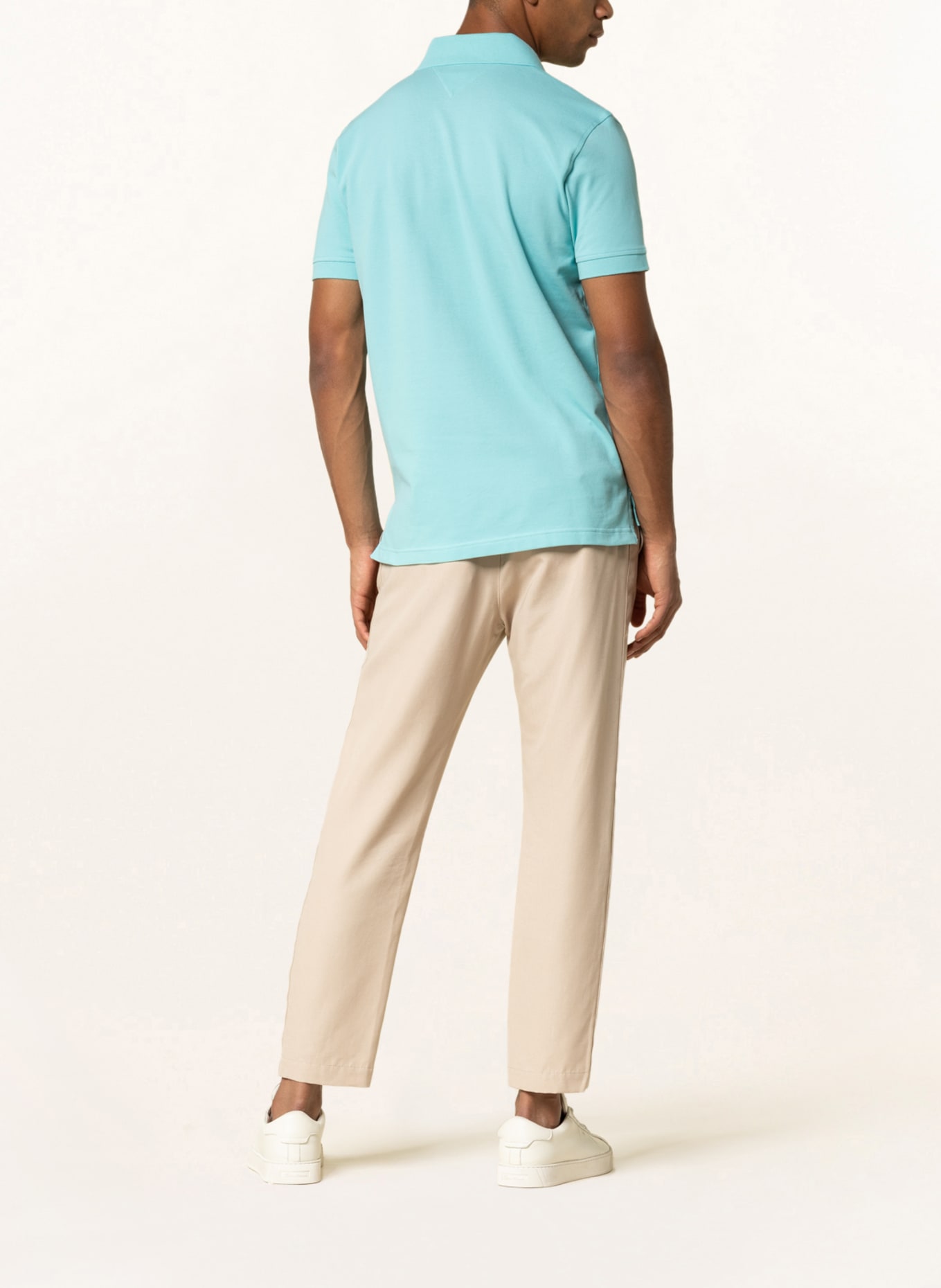 TOMMY HILFIGER Piqué polo shirt regular fit: TURQUOISE