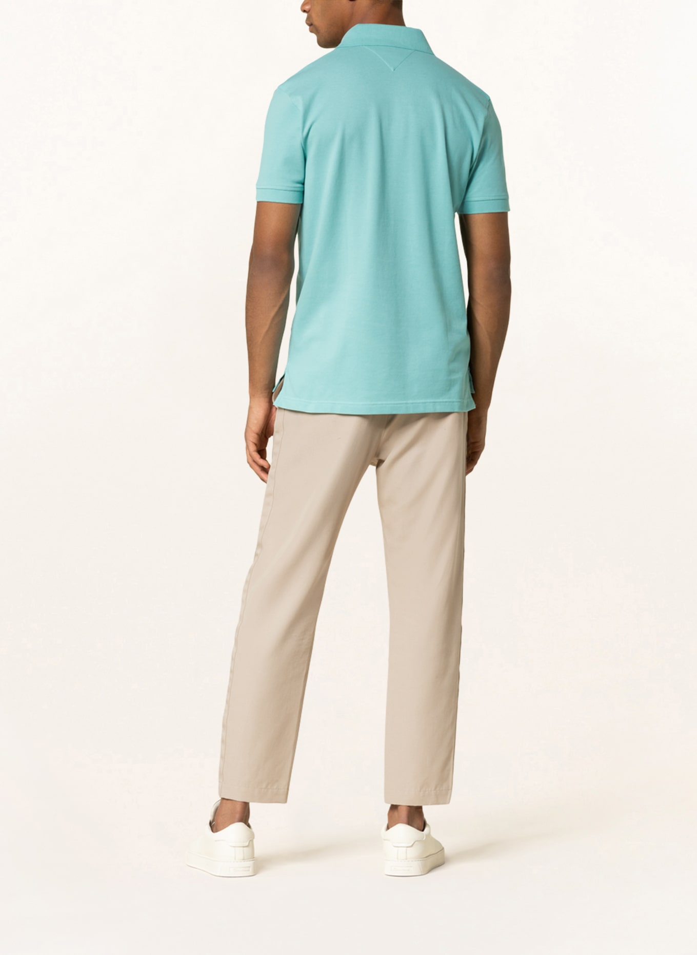 TOMMY HILFIGER Piqué-Poloshirt Slim Fit: TÜRKIS