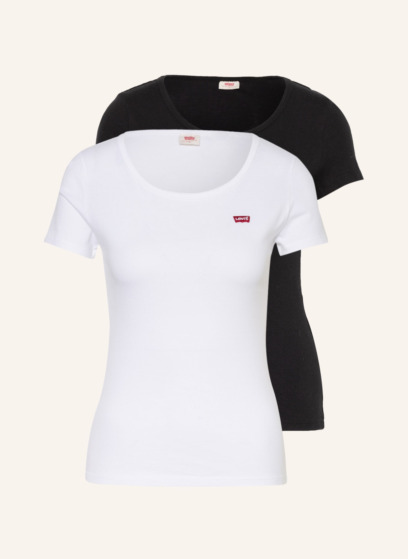 Levi's® 2-pack T-shirts, Color: WHITE/ BLACK (Image 1)