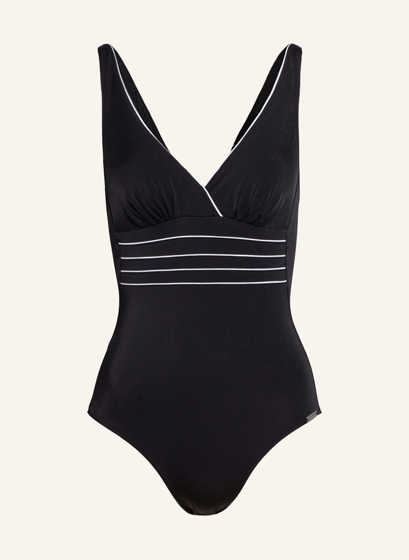 Charmline Shaping swimsuit PURE LINES, Color: BLACK/ WHITE (Image 1)