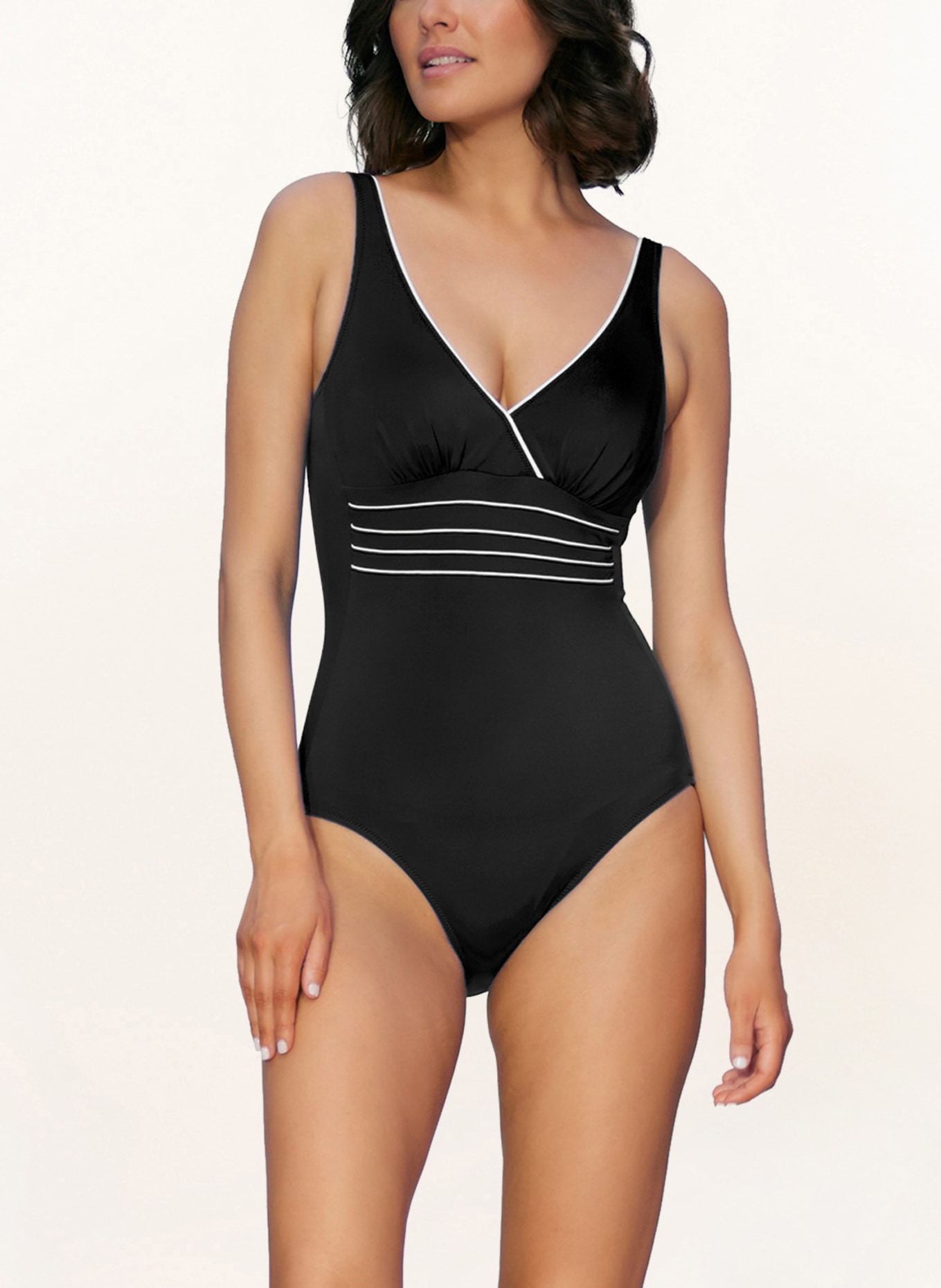 Charmline Shaping swimsuit PURE LINES, Color: BLACK/ WHITE (Image 7)