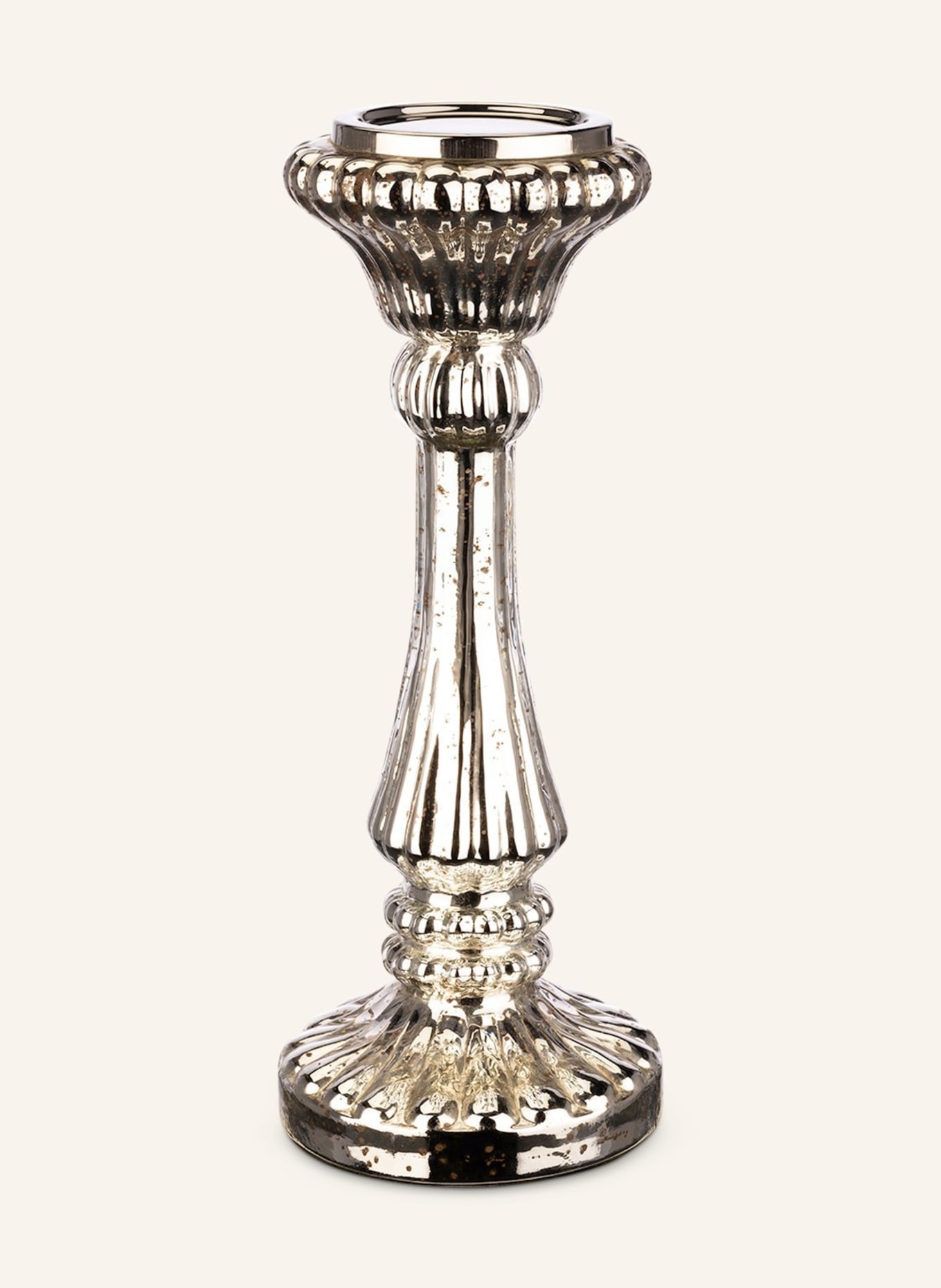 COR MULDER Candleholder, Color: SILVER (Image 1)