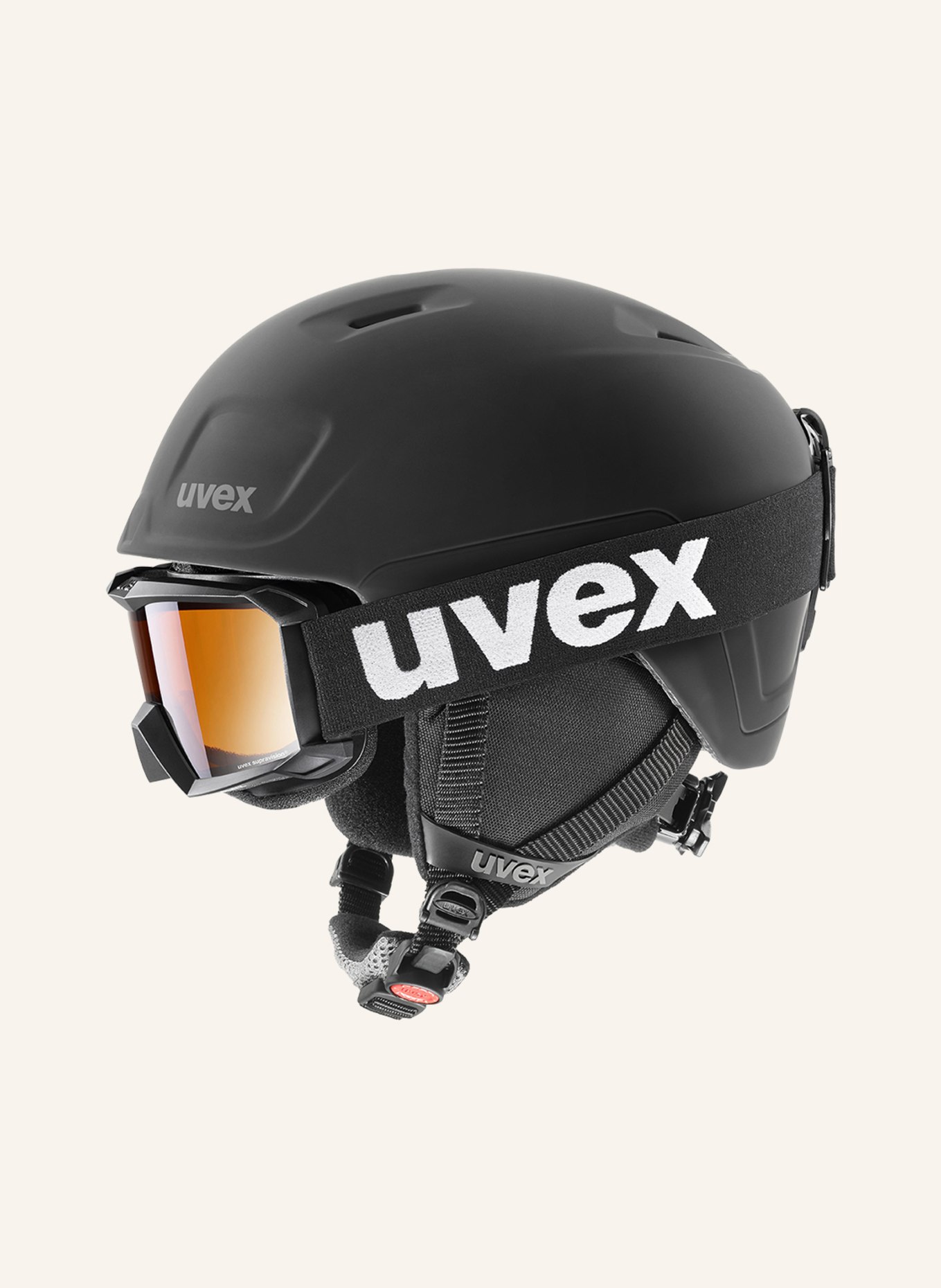 uvex Lyžařská helma HEYYA PRO s lyžařskými brýlemi , Barva: ČERNÁ (Obrázek 1)