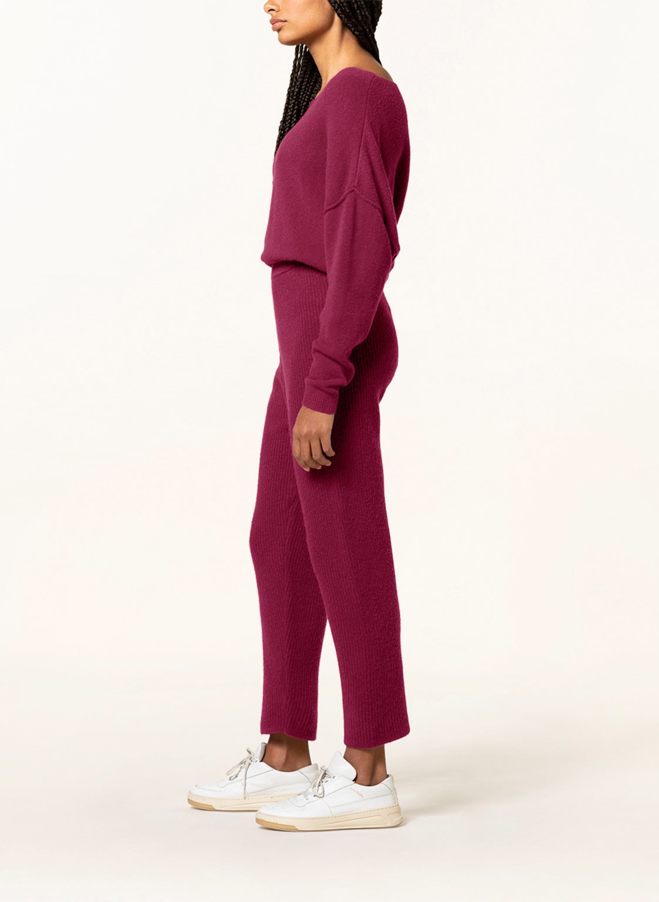 American Vintage Knit trousers DOMY, Color: FUCHSIA (Image 4)