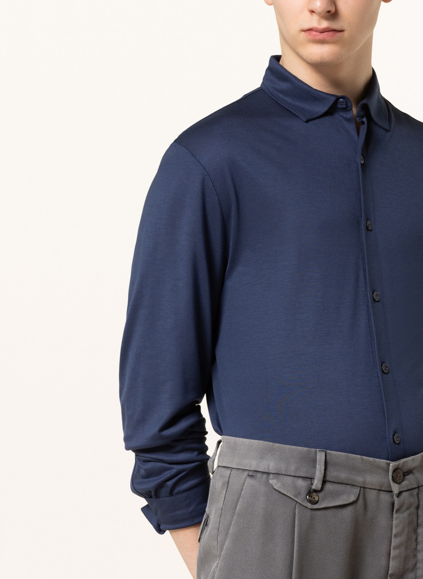 VILEBREQUIN Jersey shirt Regular fit, Color: DARK BLUE (Image 4)