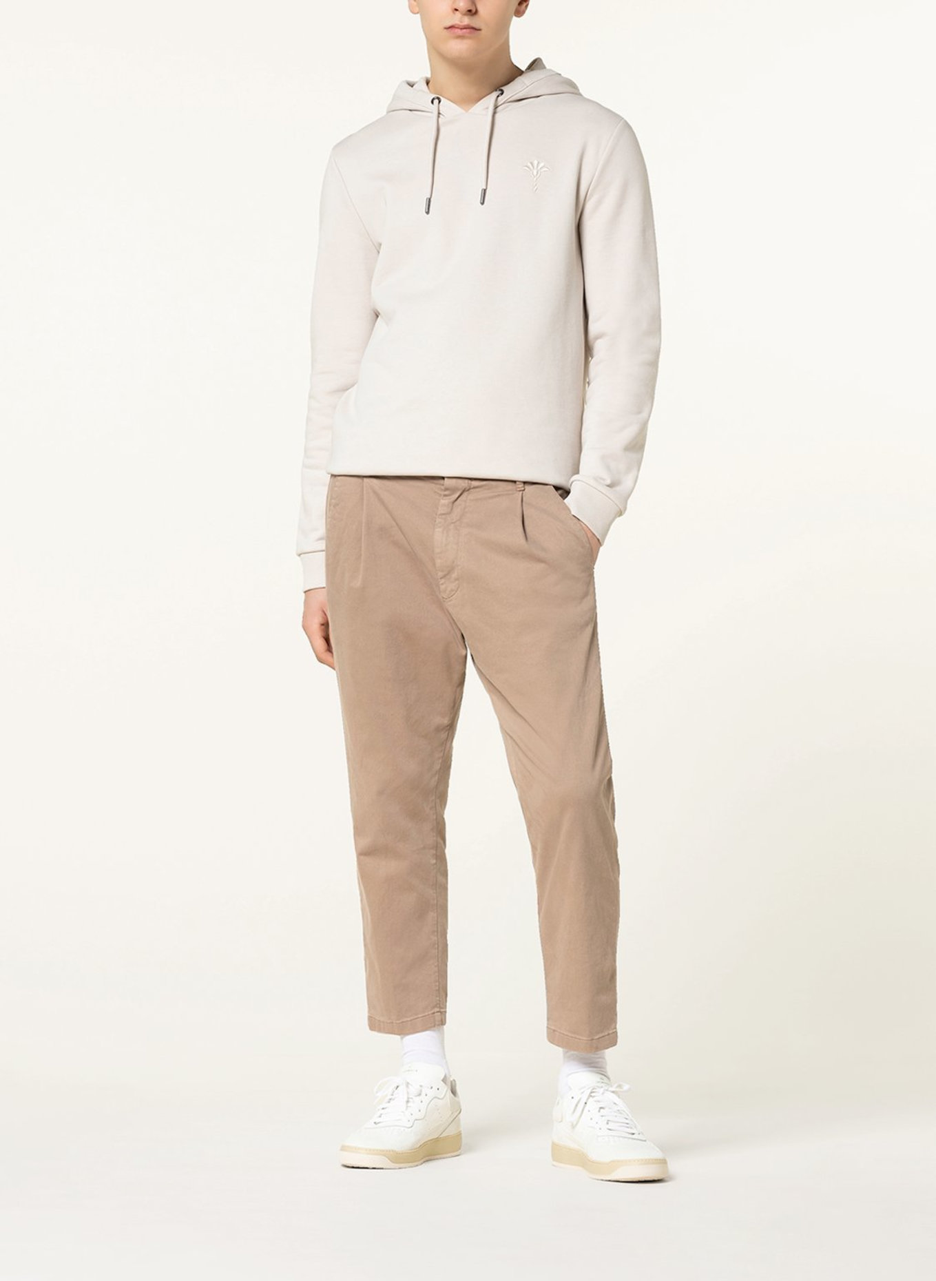 JOOP! JEANS Chinosy 7/8 LEAD loose fit: CAMELOWY