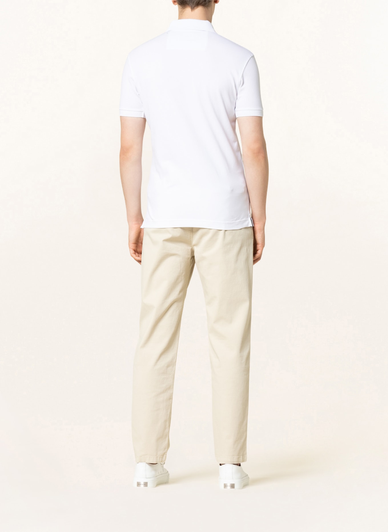 LA MARTINA Piqué polo shirt slim fit, Color: WHITE (Image 3)
