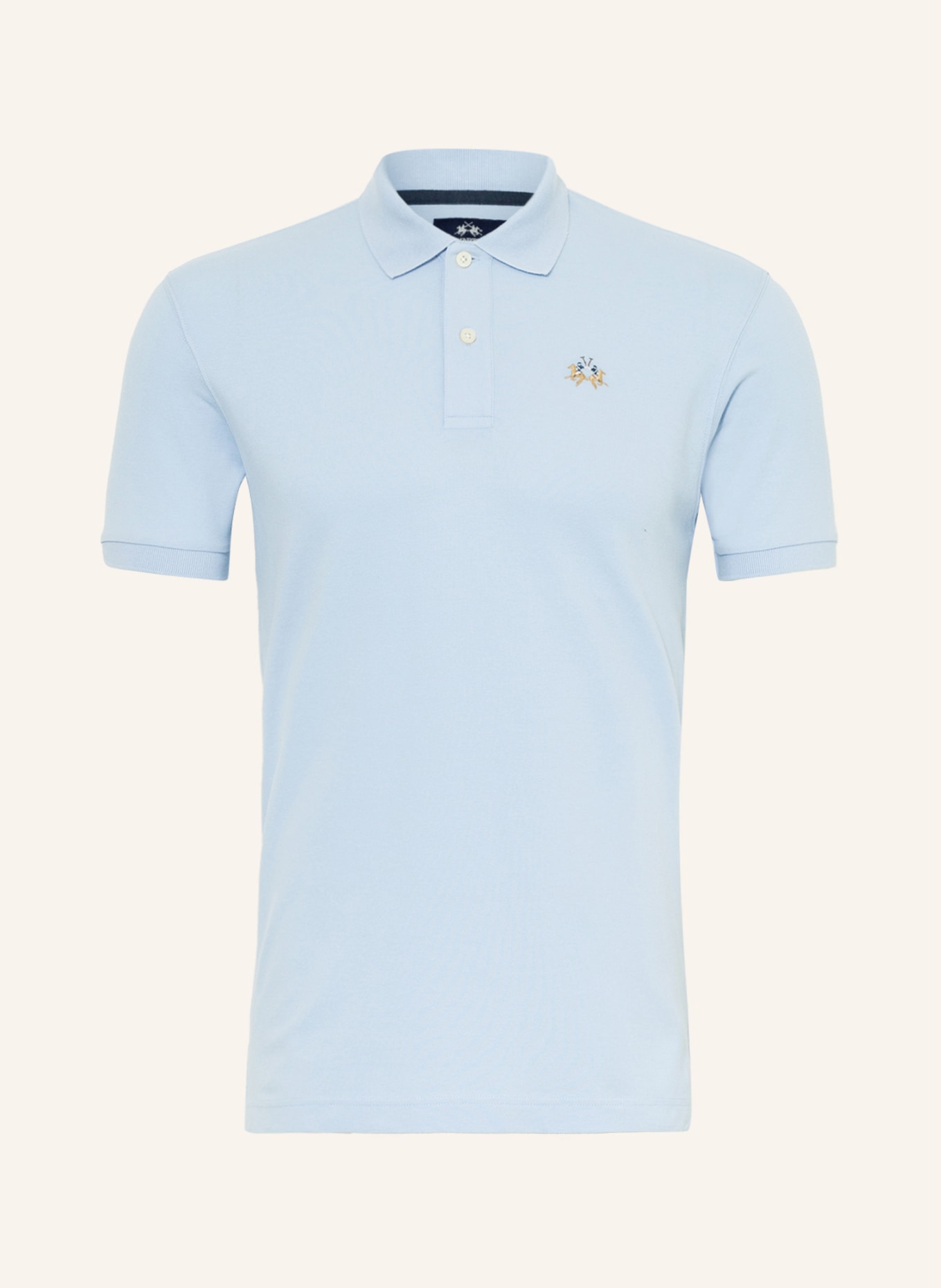 LA MARTINA Piqué-Poloshirt Slim Fit, Farbe: HELLBLAU (Bild 1)