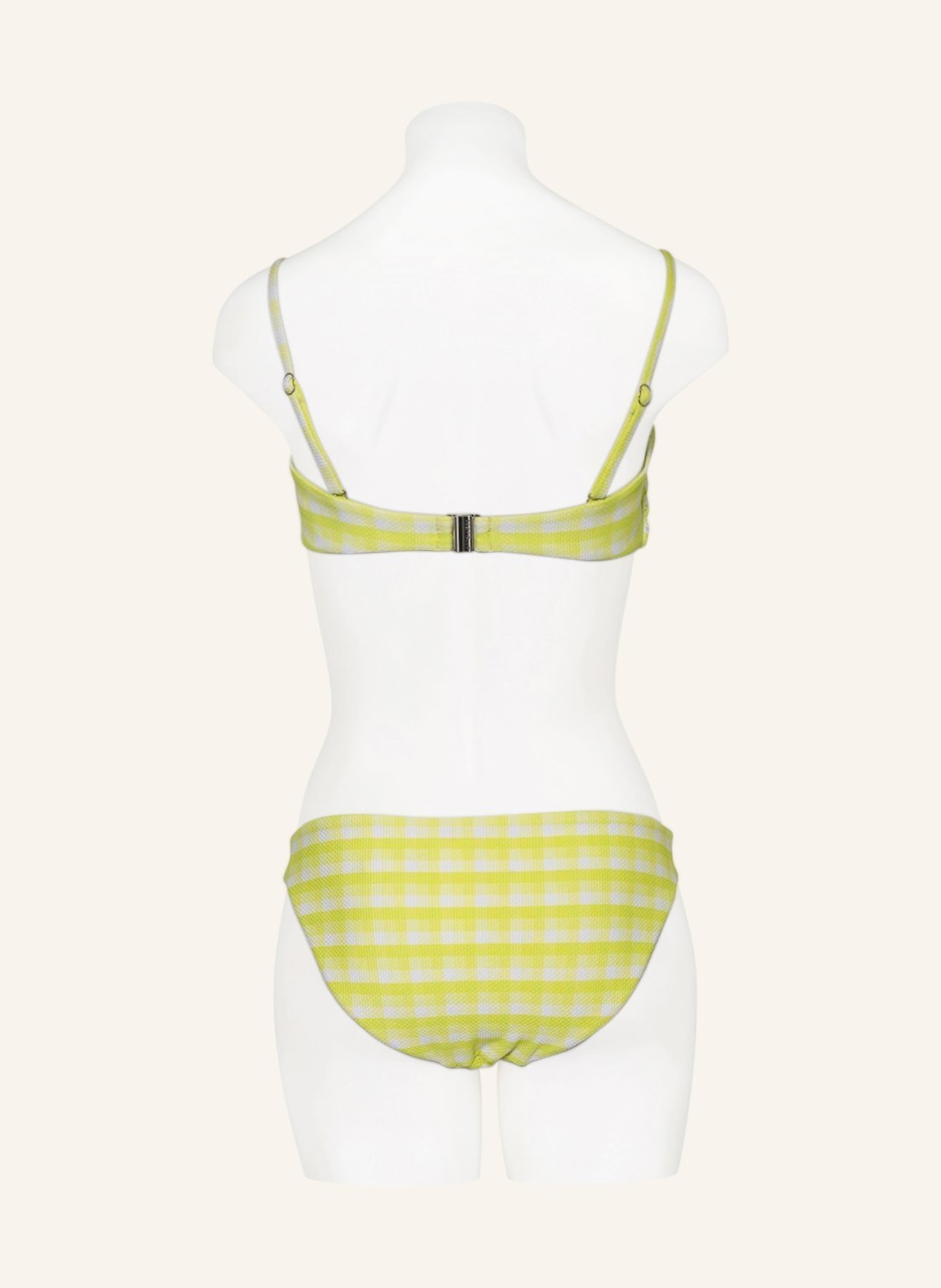 SEAFOLLY Bandeau bikini top PORTOFINO, Color: LIGHT GREEN/ WHITE (Image 3)