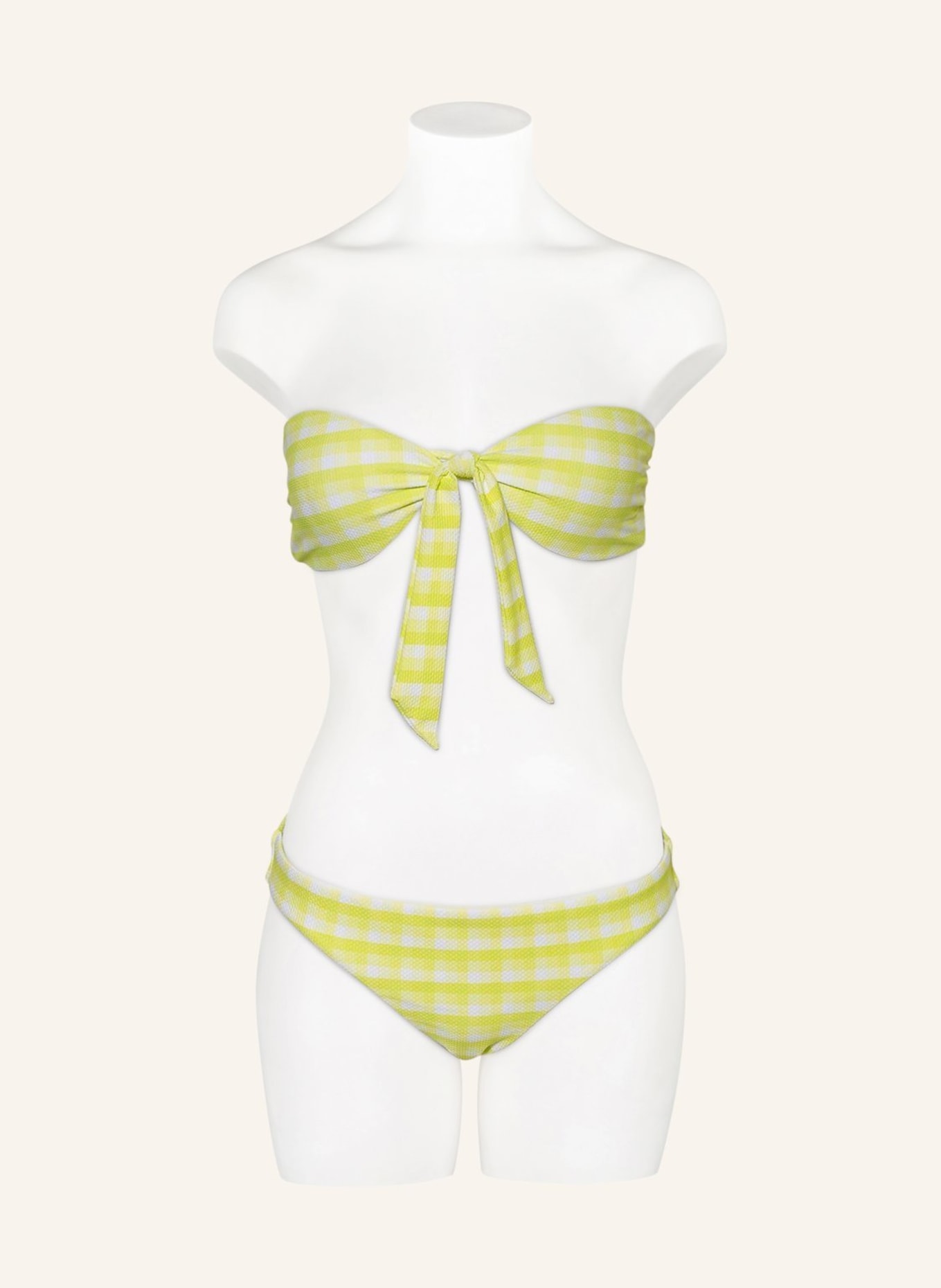 SEAFOLLY Bandeau bikini top PORTOFINO, Color: LIGHT GREEN/ WHITE (Image 4)