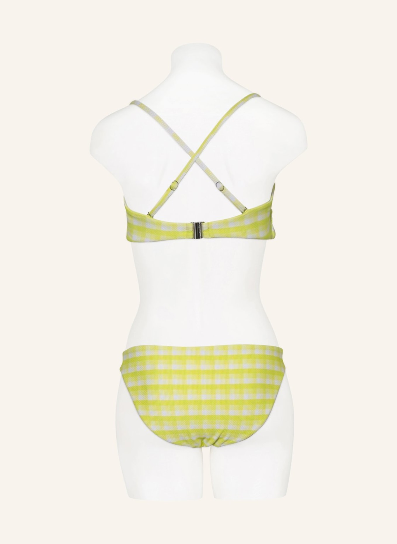 SEAFOLLY Bandeau bikini top PORTOFINO, Color: LIGHT GREEN/ WHITE (Image 5)