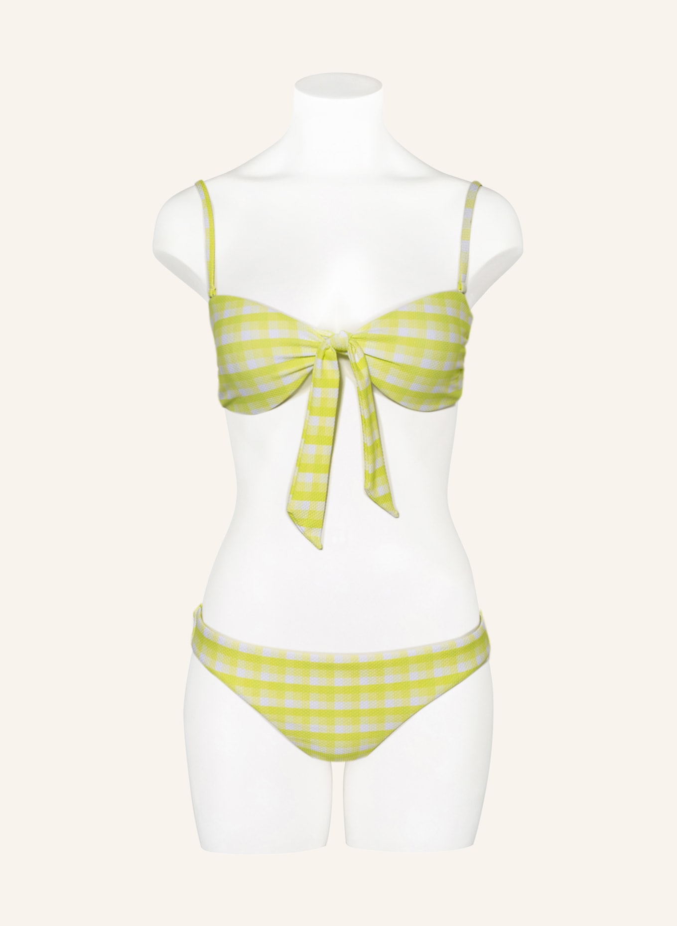 SEAFOLLY Bikini bottoms PORTOFINO, Color: LIGHT GREEN/ WHITE (Image 2)