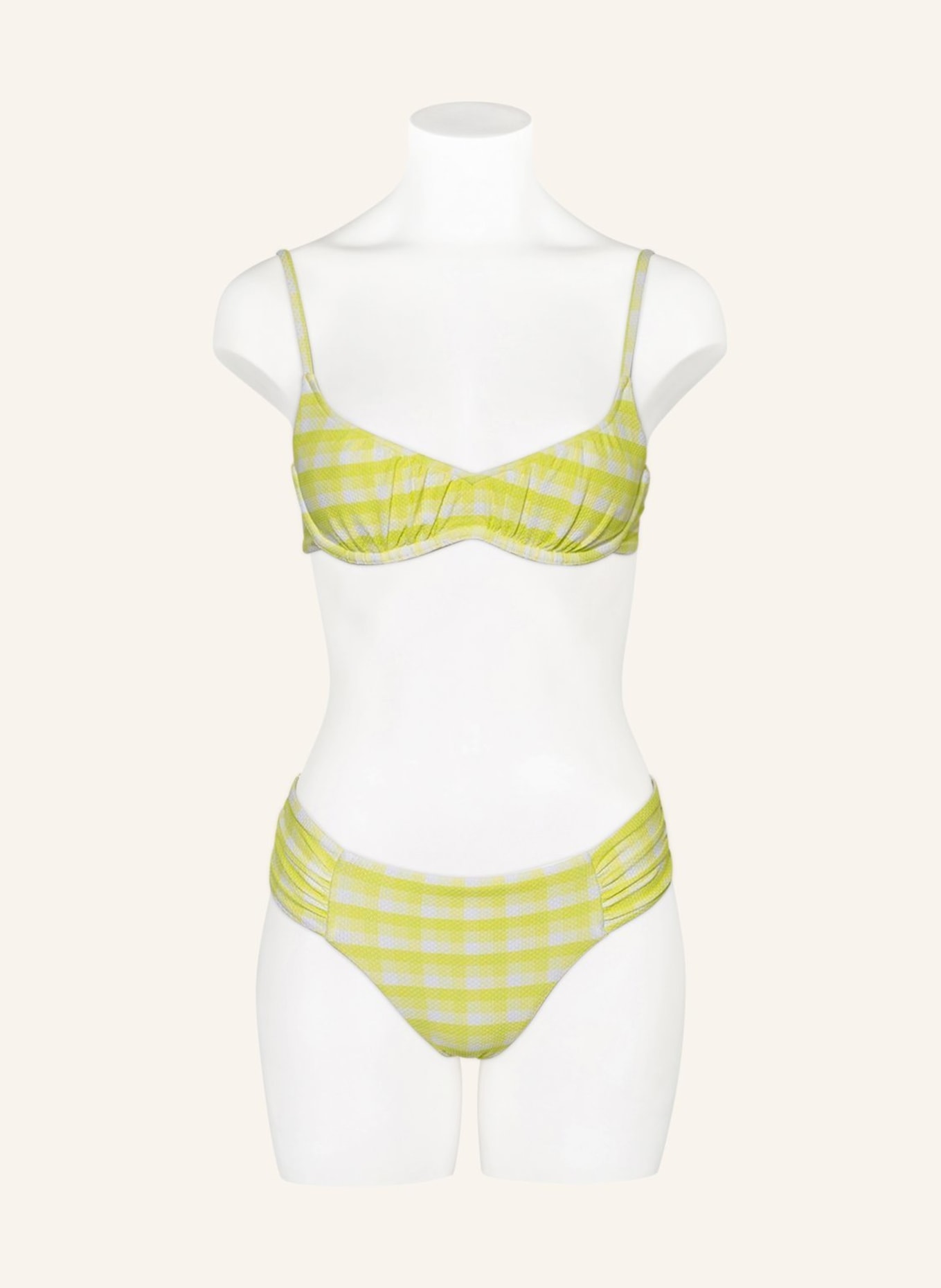 SEAFOLLY Underwired bikini top PORTOFINO, Color: LIGHT GREEN/ WHITE (Image 2)