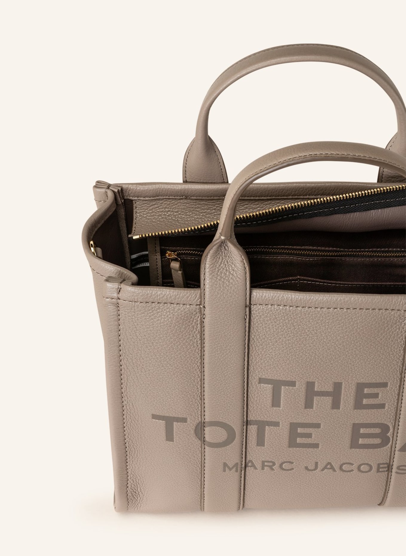 MARC JACOBS Shopper THE MEDIUM TOTE BAG LEATHER, Farbe: TAUPE (Bild 3)