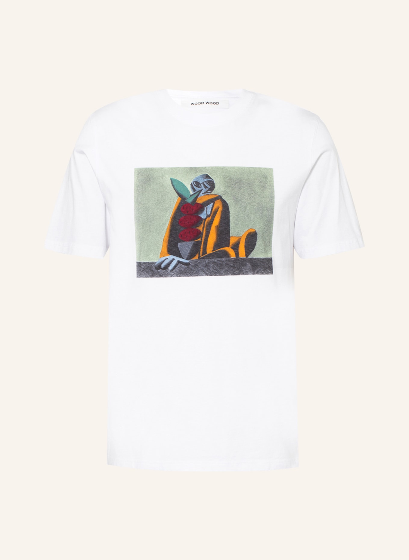 WOOD WOOD T-shirt SAMI, Kolor: BIAŁY (Obrazek 1)