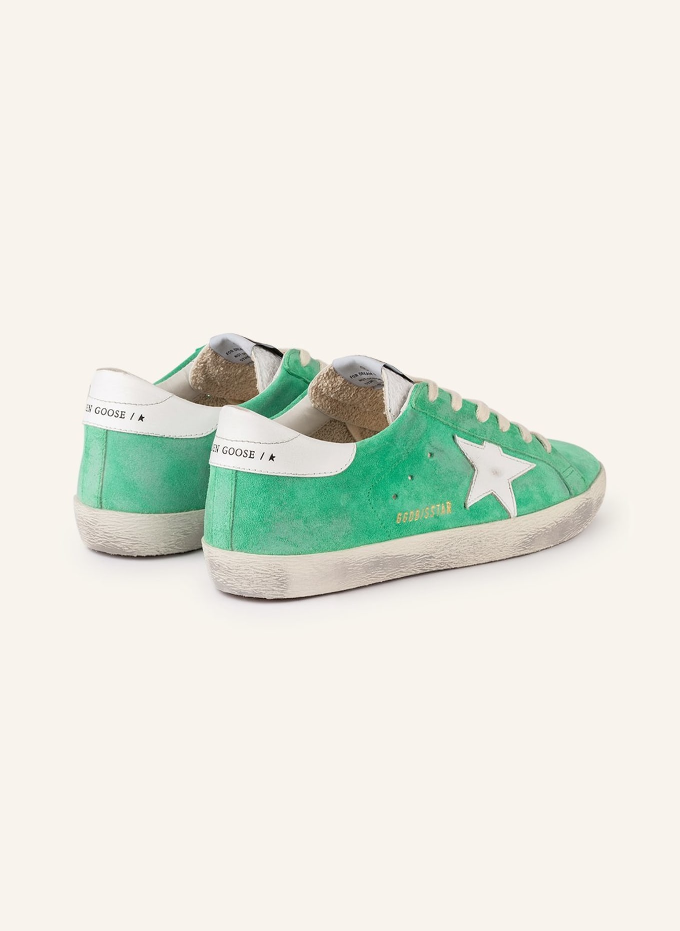 GOLDEN GOOSE Sneakers SUPER-STAR, Color: GREEN/ WHITE (Image 2)
