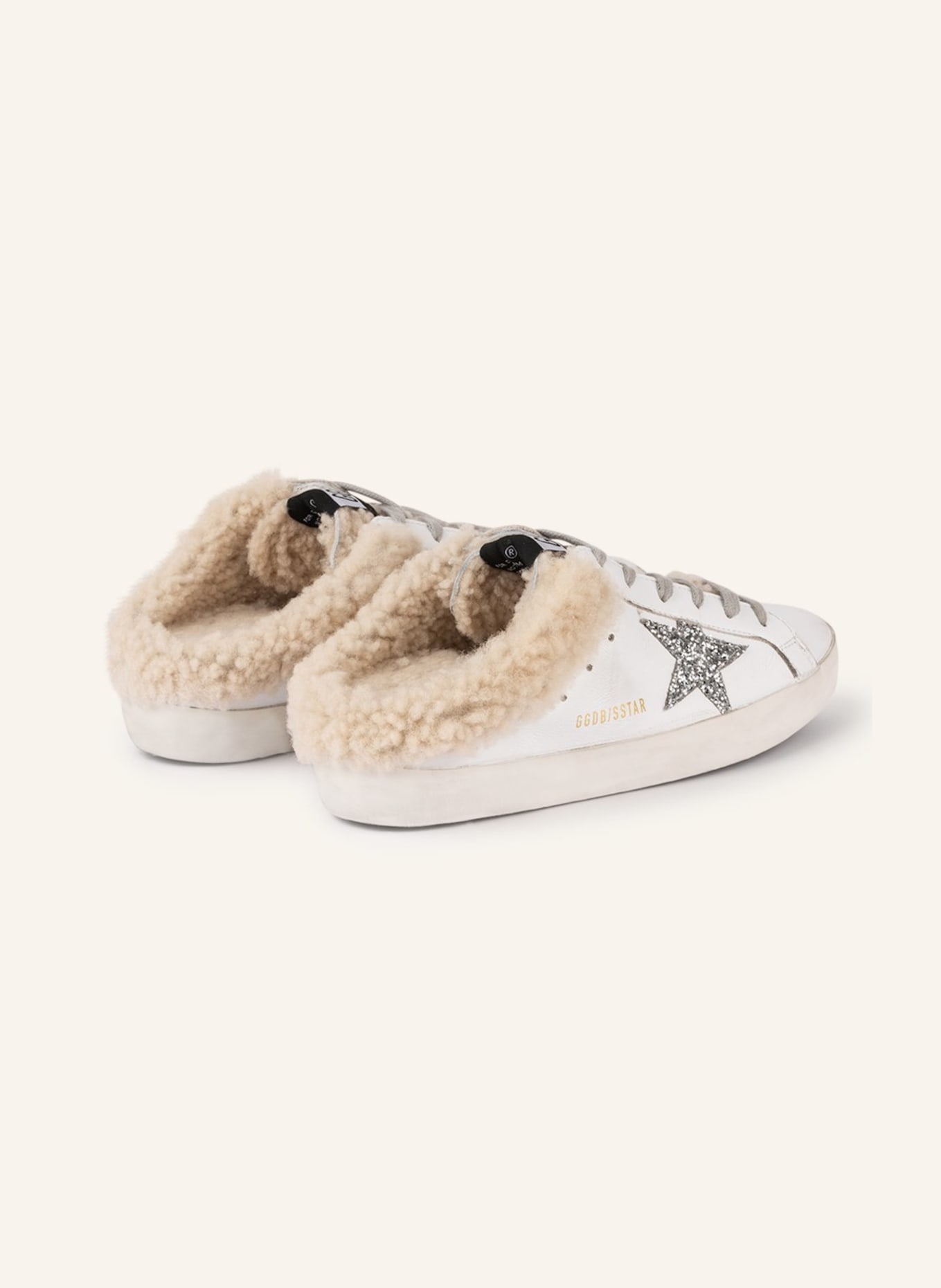 Super-Star Sneakers In Shearling With Gold 3D Star