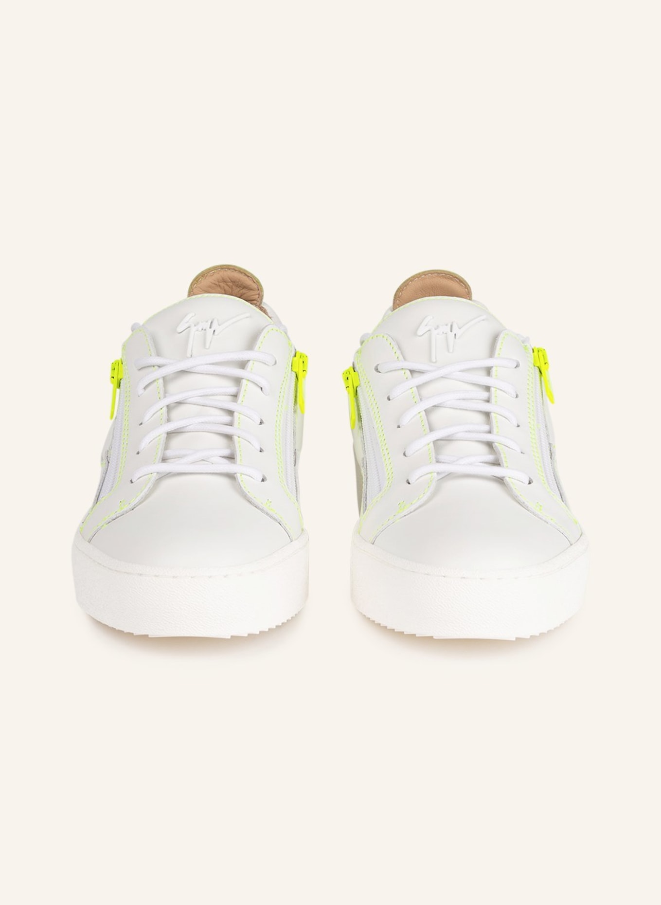 GIUSEPPE ZANOTTI DESIGN Sneakers FRANKIE, Color: WHITE/ NEON YELLOW (Image 3)