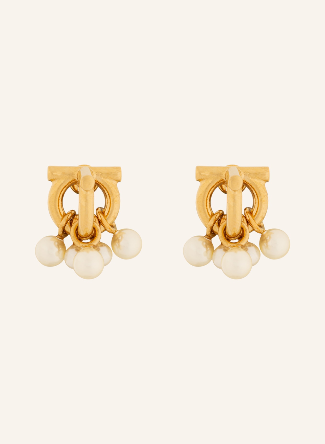 FERRAGAMO Earrings , Color: GOLD/ WHITE (Image 1)