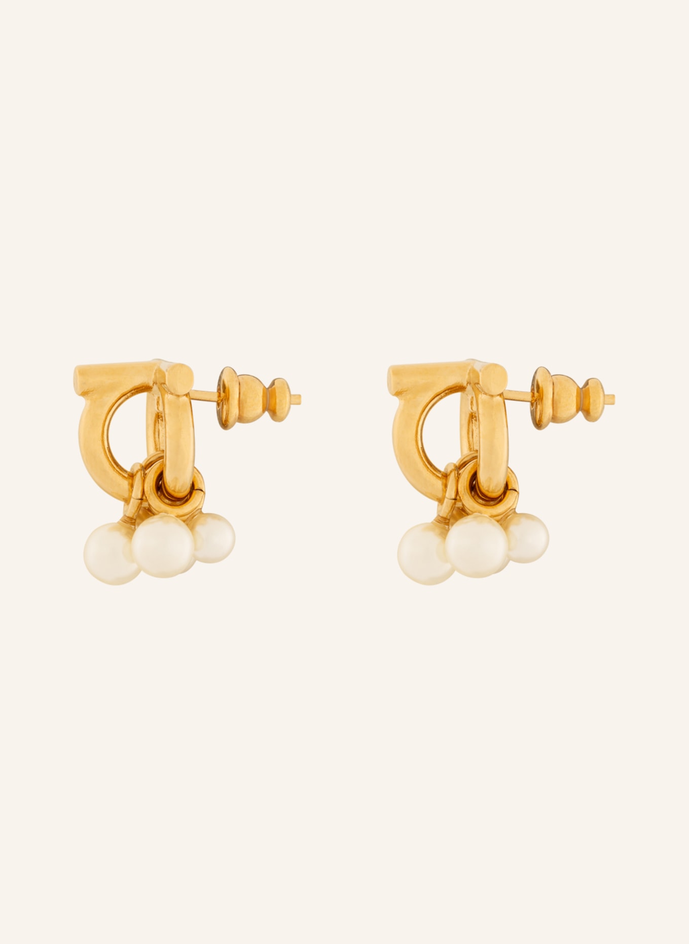FERRAGAMO Earrings , Color: GOLD/ WHITE (Image 2)
