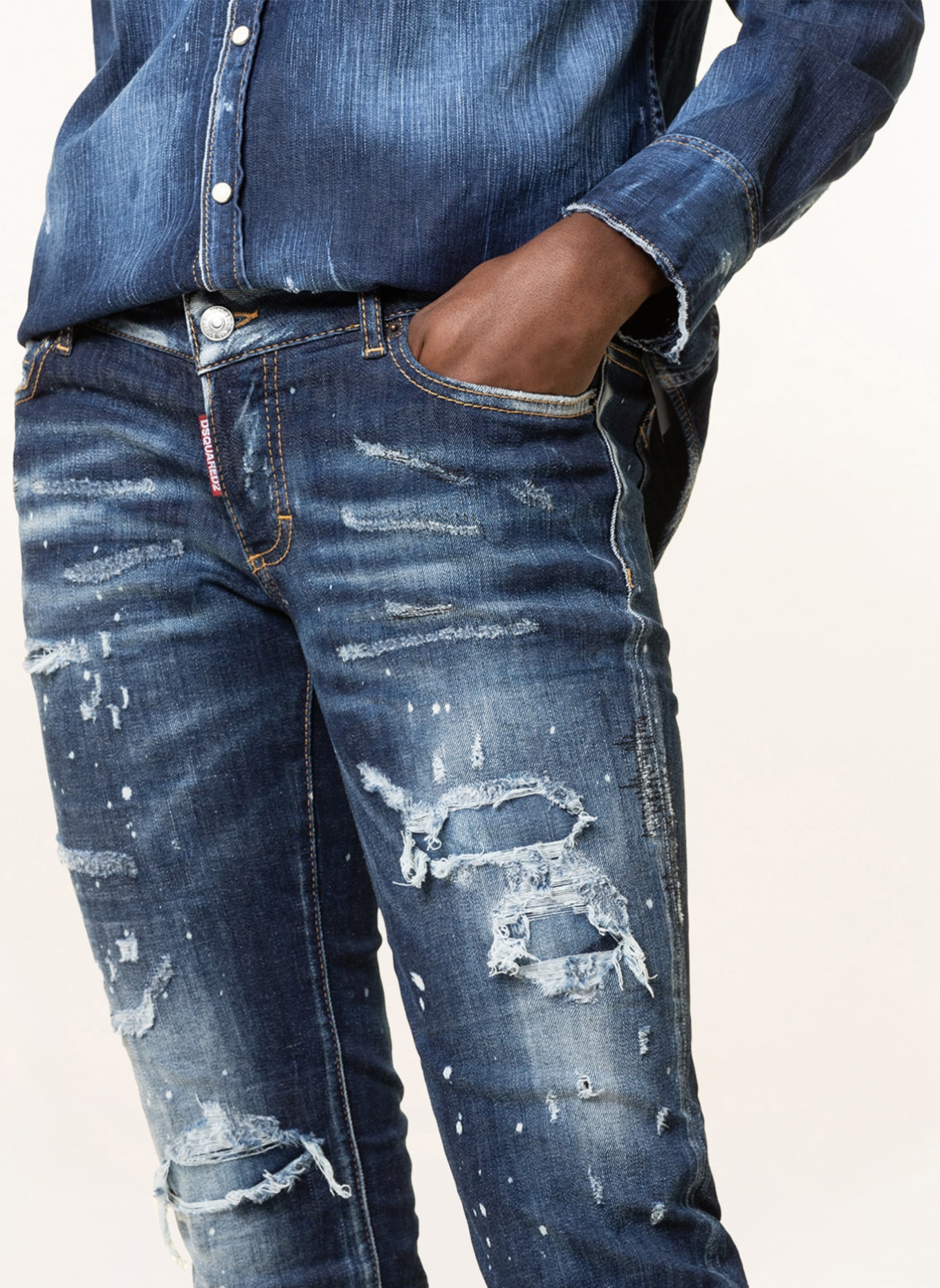 DSQUARED2 Destroyed jeans JENNIFER, Color: 470 NAVY BLUE (Image 5)
