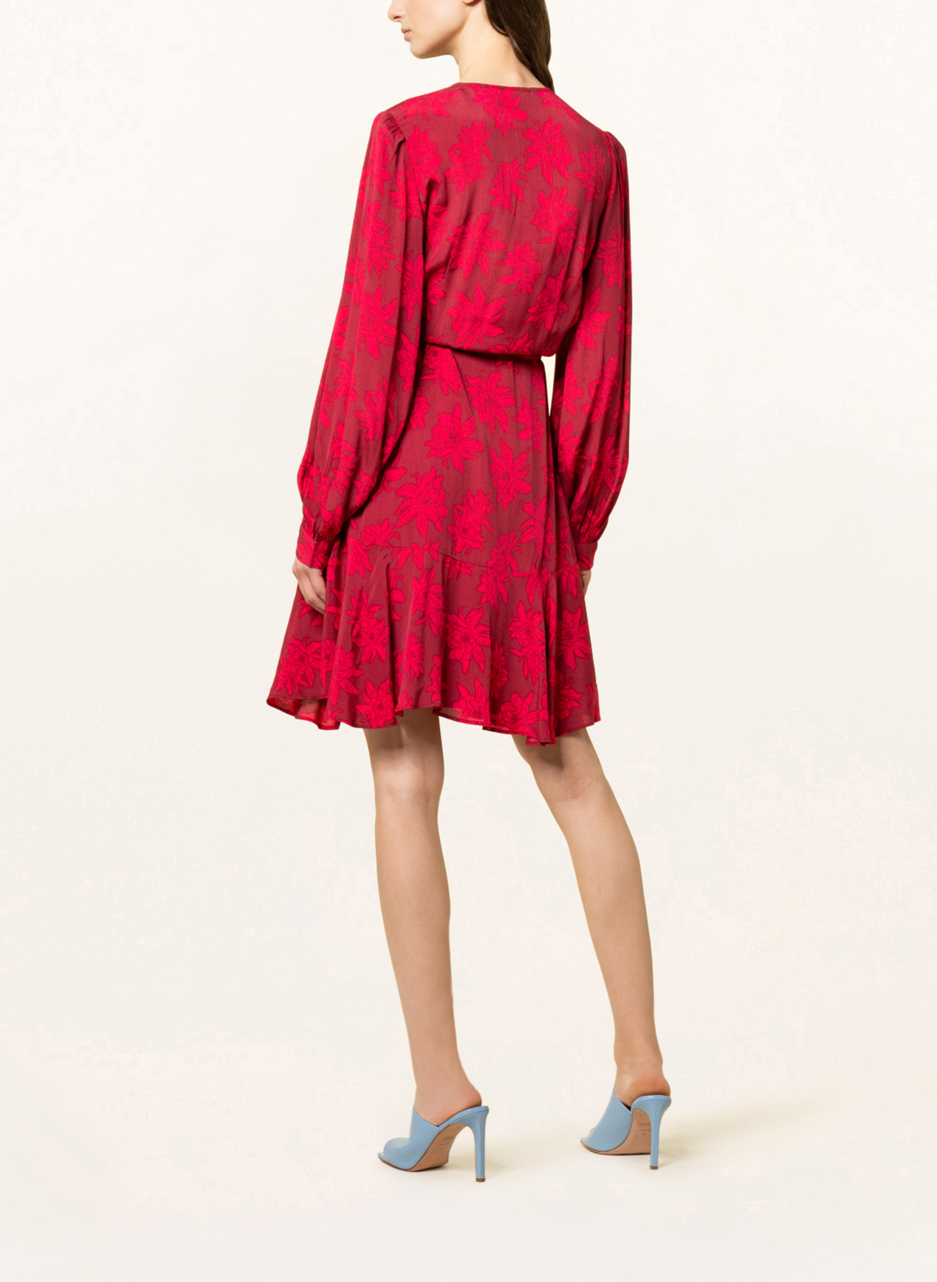 TOMMY HILFIGER Dress in wrap look, Color: RED/ DARK RED (Image 3)
