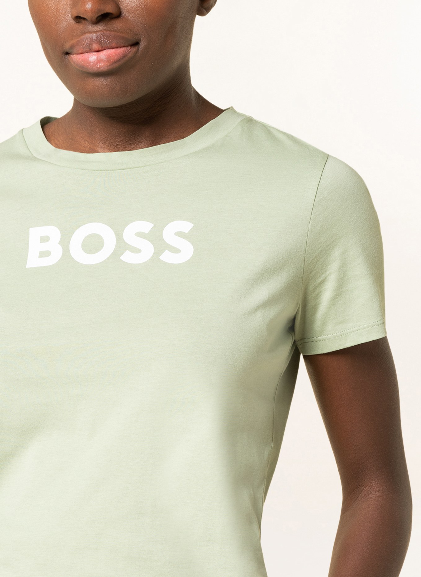 BOSS T-Shirt ELOGO: LIGHT GREEN