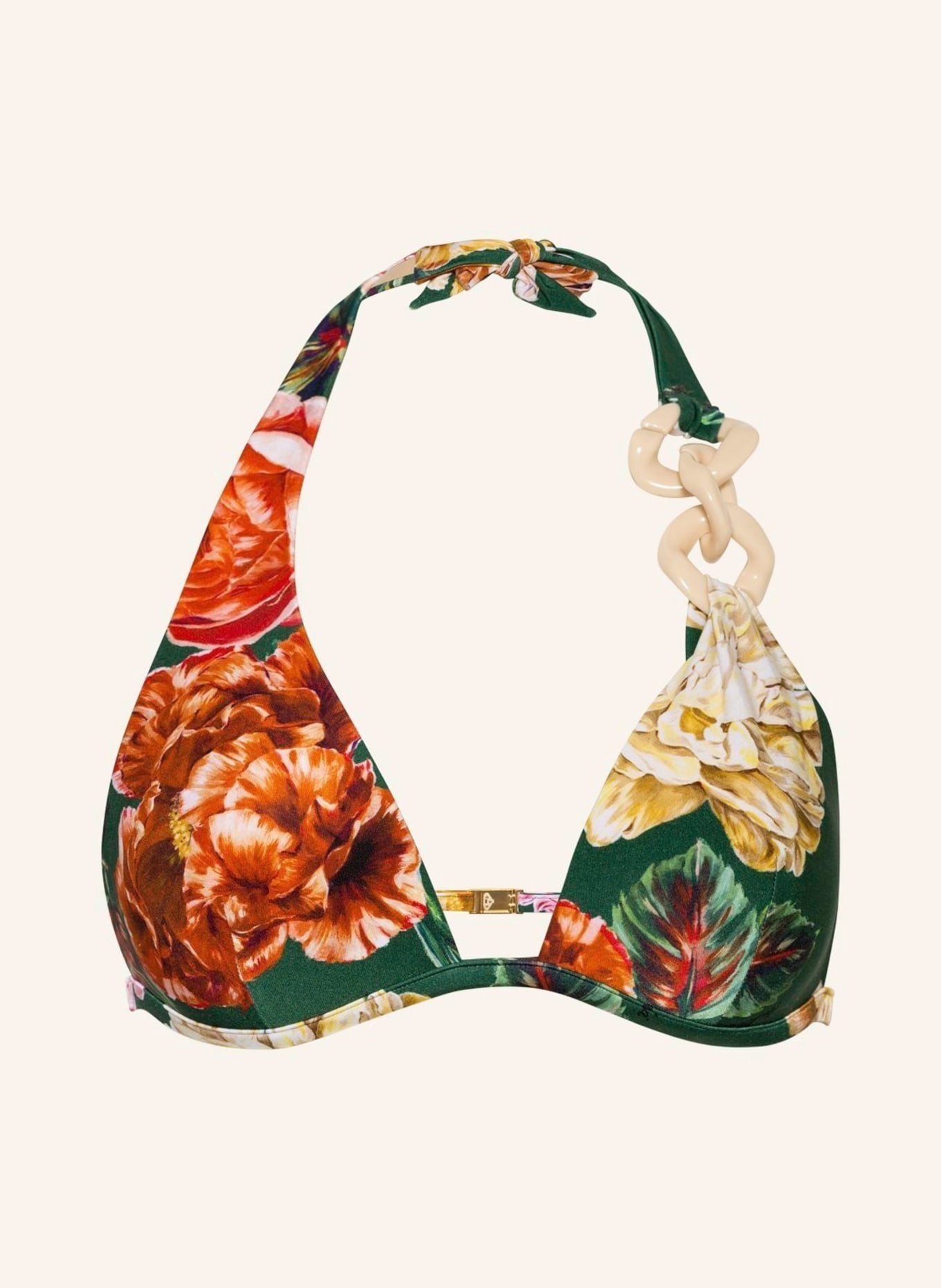 ANDRES SARDA Triangle bikini top WOOLF , Color: GREEN/ ORANGE/ YELLOW (Image 1)
