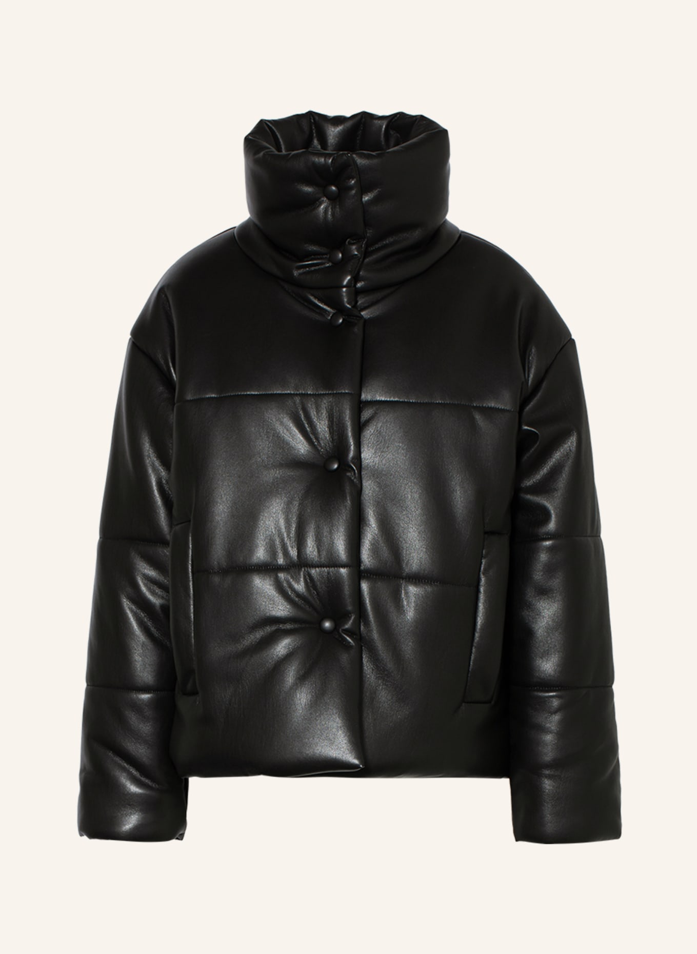 Nanushka Quilted jacket in leather look , Color: BLACK (Image 1)