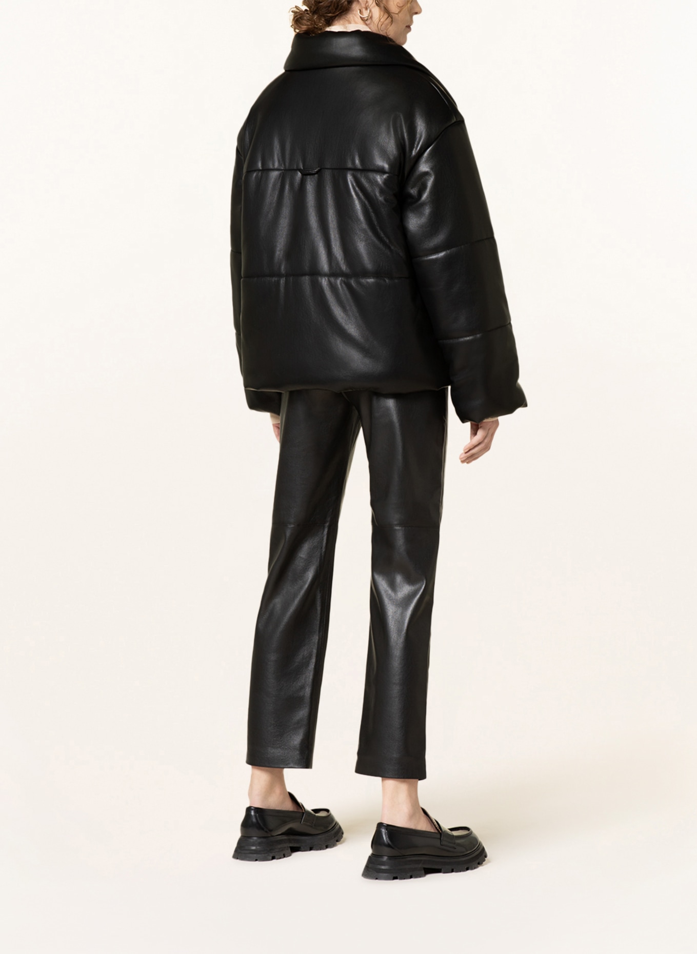 Nanushka Quilted jacket in leather look , Color: BLACK (Image 3)