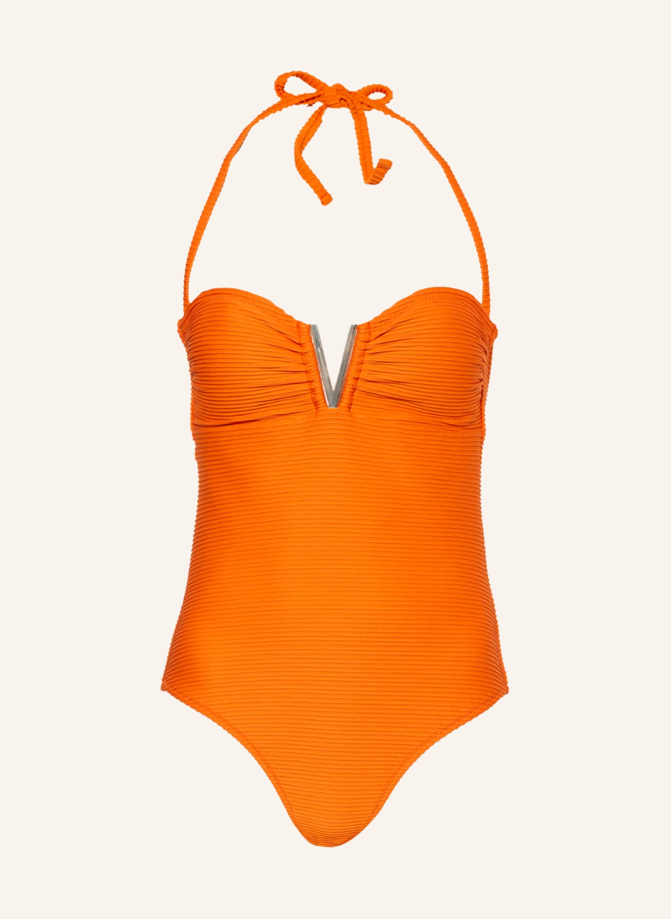 heidi klein Bandeau swimsuit SUNSET TREMEZZO, Color: ORANGE (Image 1)