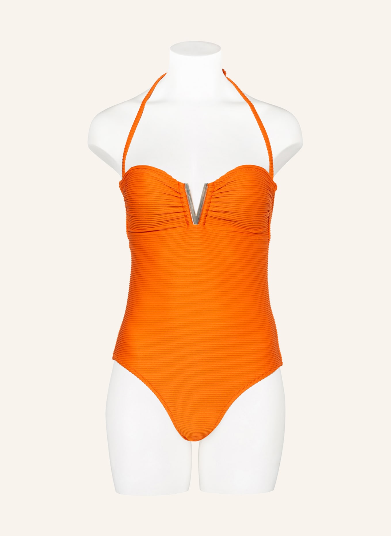 heidi klein Bandeau swimsuit SUNSET TREMEZZO, Color: ORANGE (Image 2)
