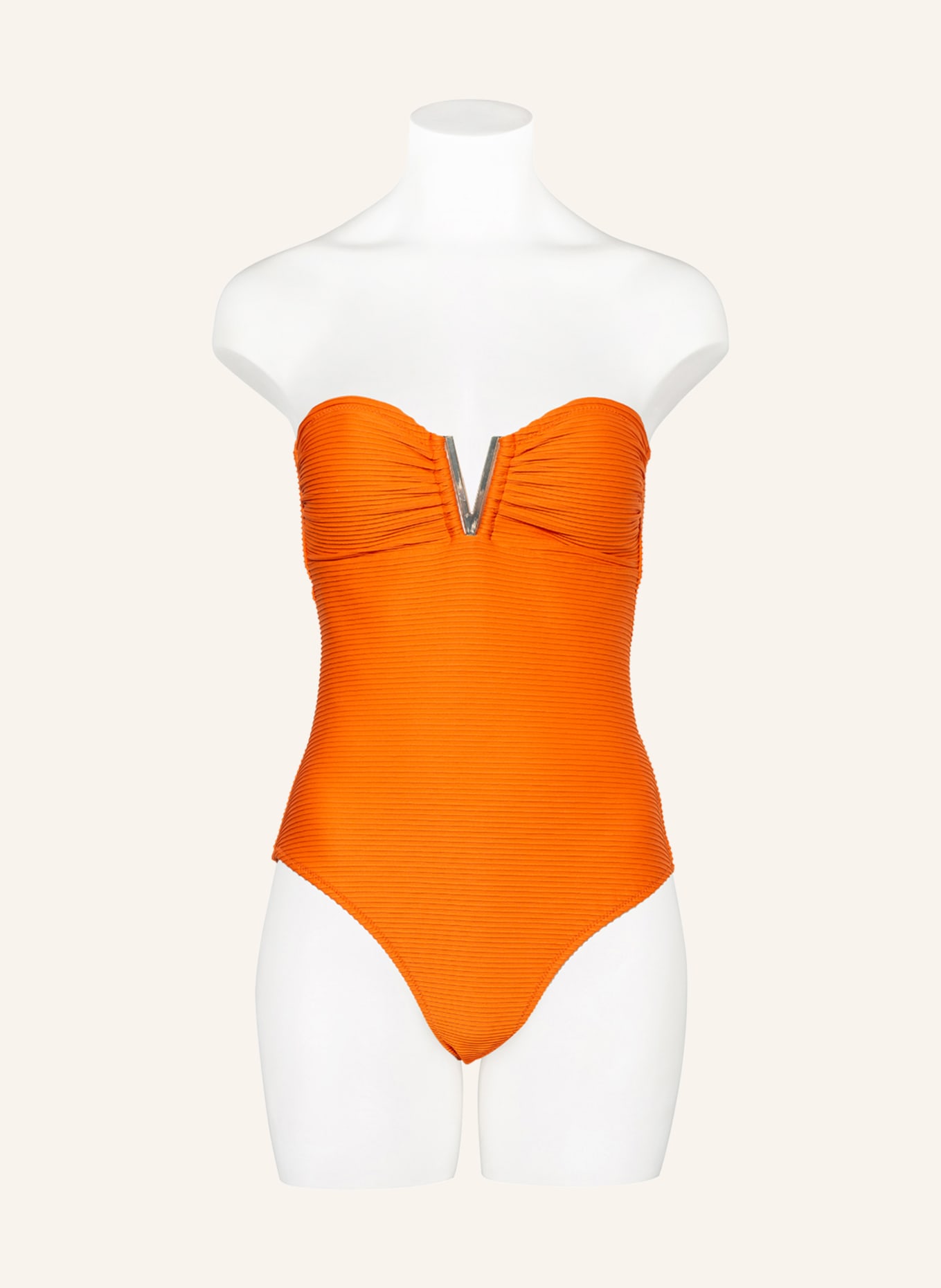 heidi klein Bandeau swimsuit SUNSET TREMEZZO, Color: ORANGE (Image 3)