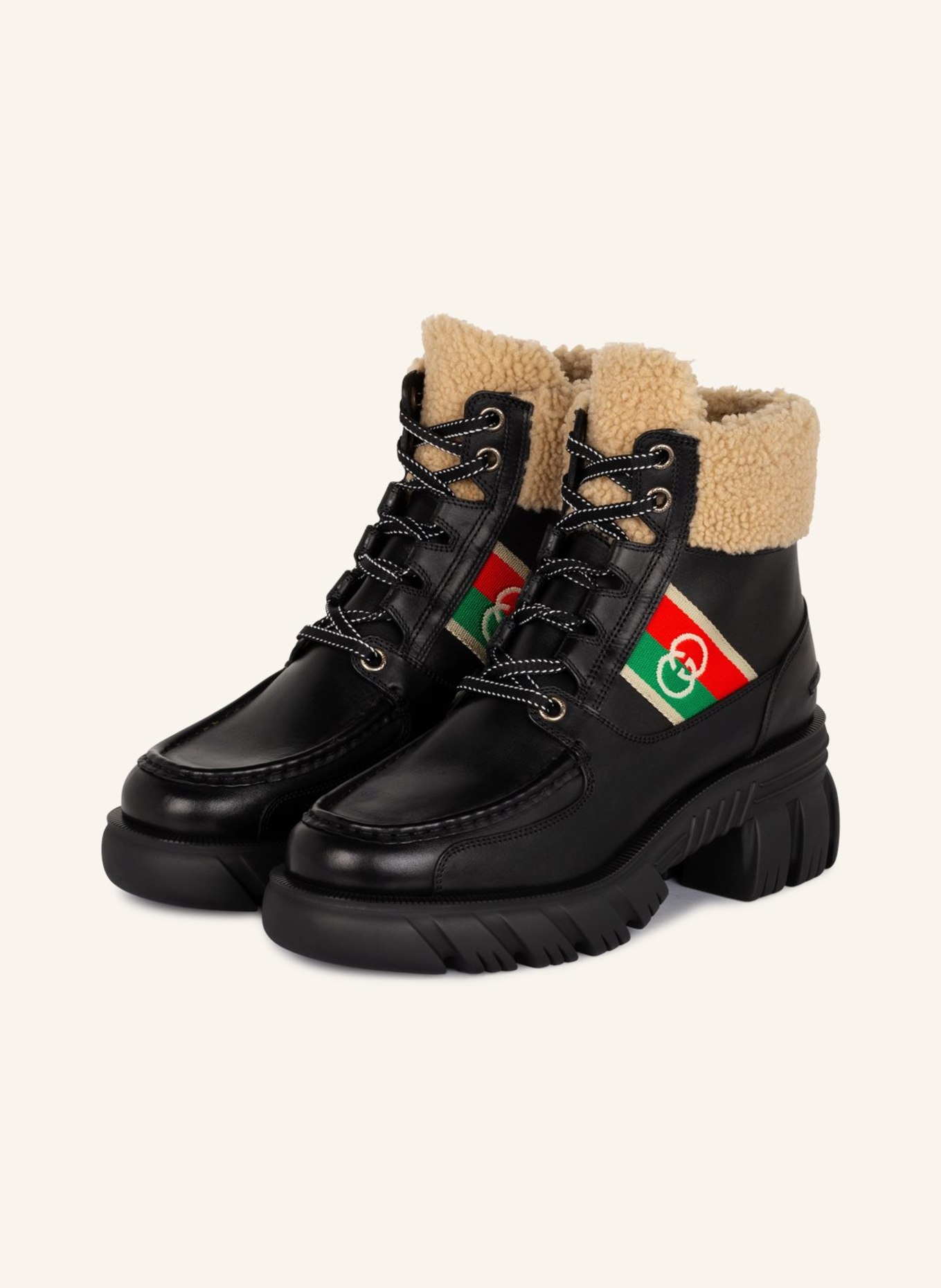 GUCCI Lace-up boots, Color: BLACK (Image 1)