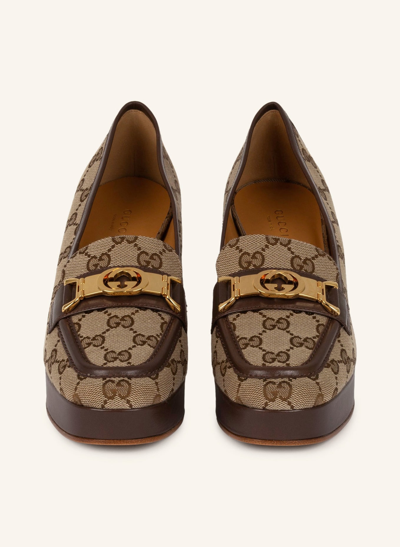 GUCCI Mocassin: 9763 BEIGE EBONY/N.ACERO